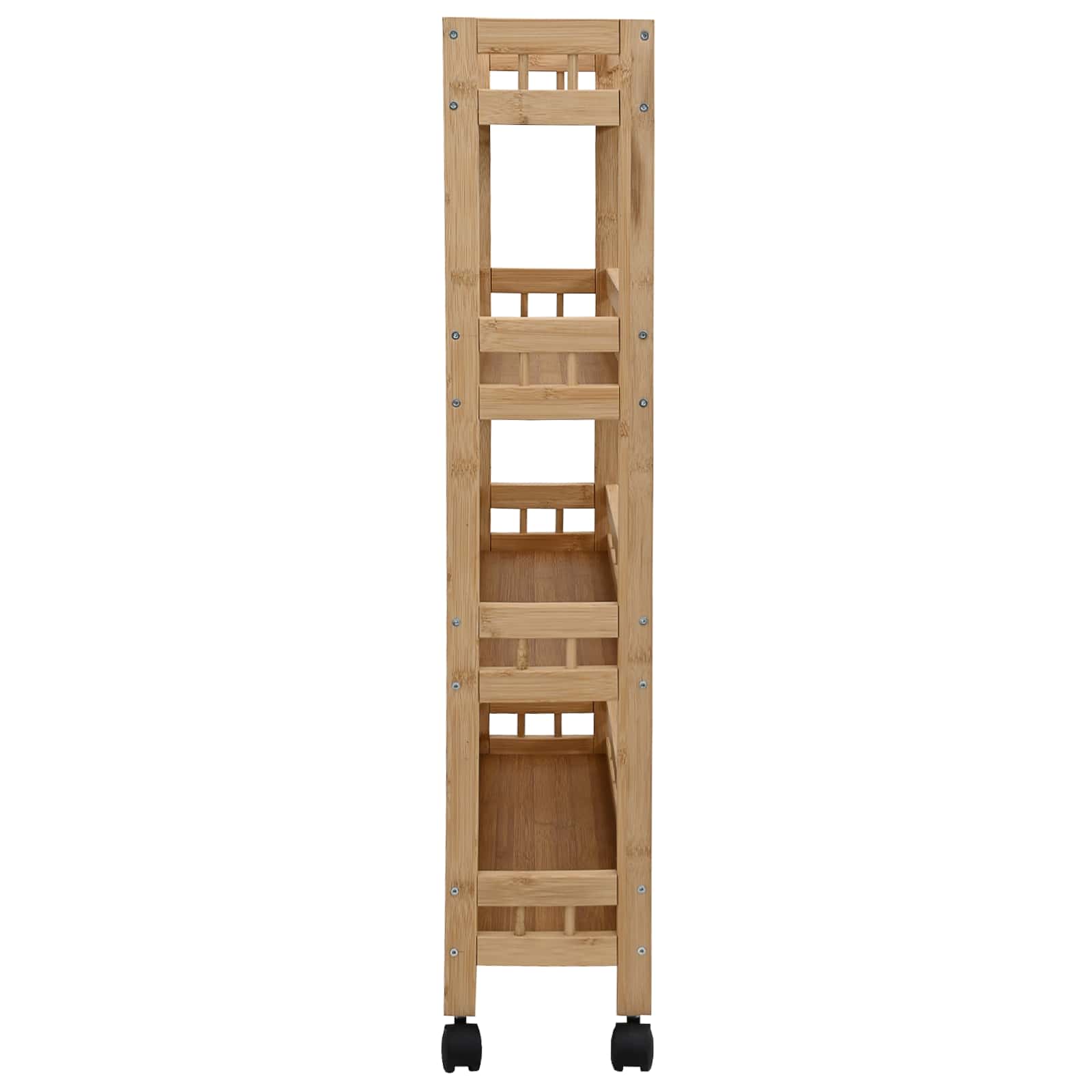 Kitchen Trolley with Wheels Natural 60 x 18 x 97 cm Bamboo
