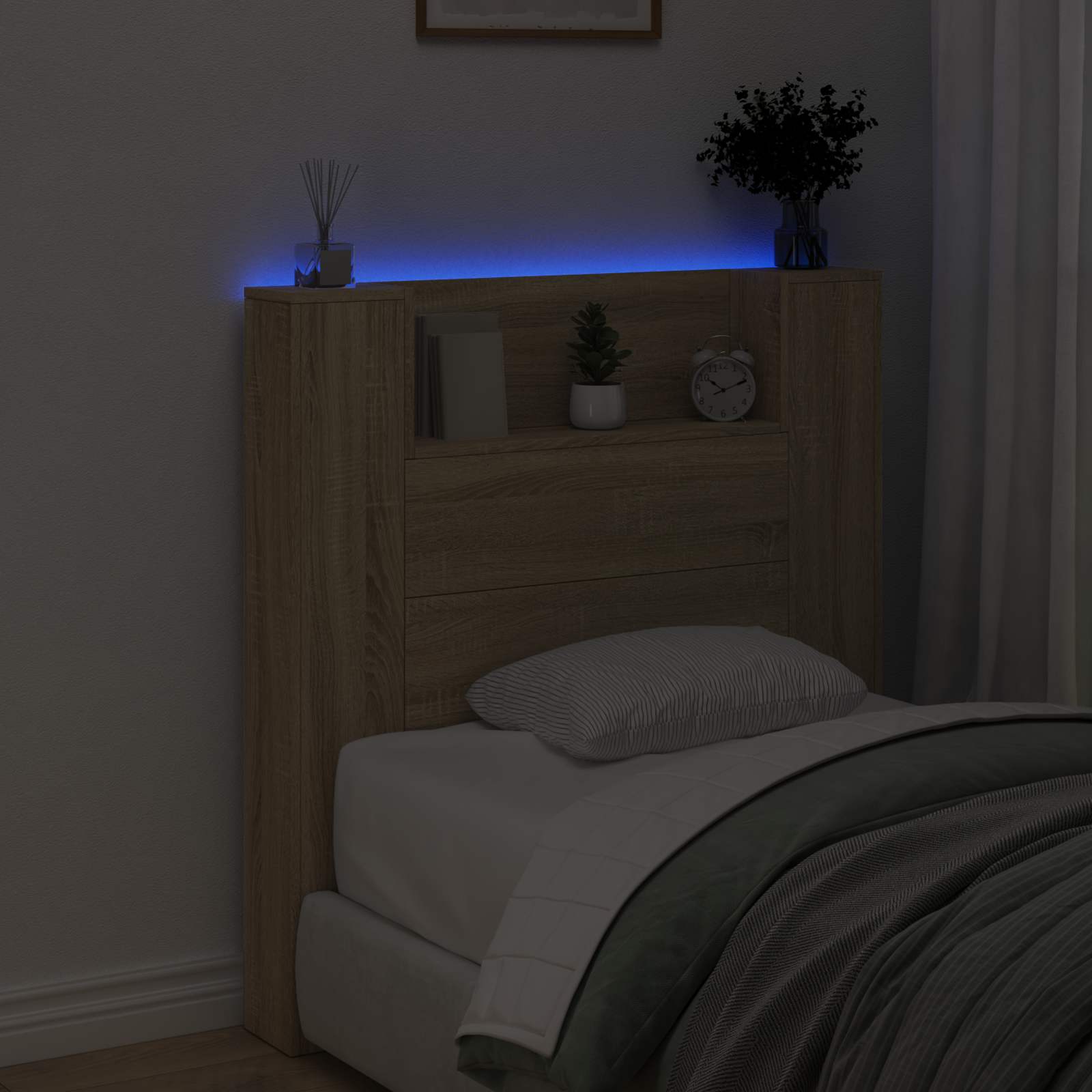Headboard Sonoma Oak Engineered Wood