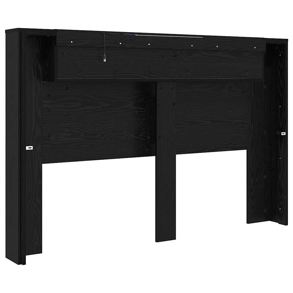 Headboard Black Oak Engineered Wood