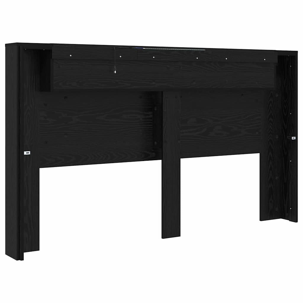 Headboard Black Oak Engineered Wood