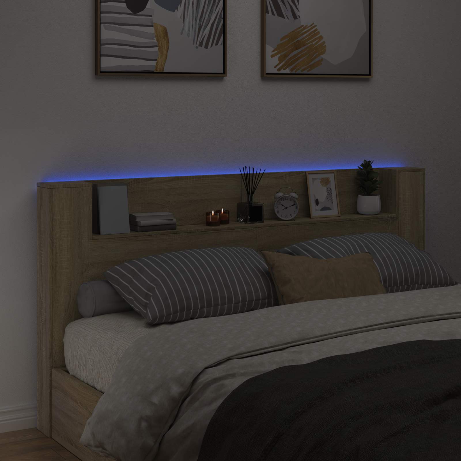 Headboard Sonoma Oak Engineered Wood