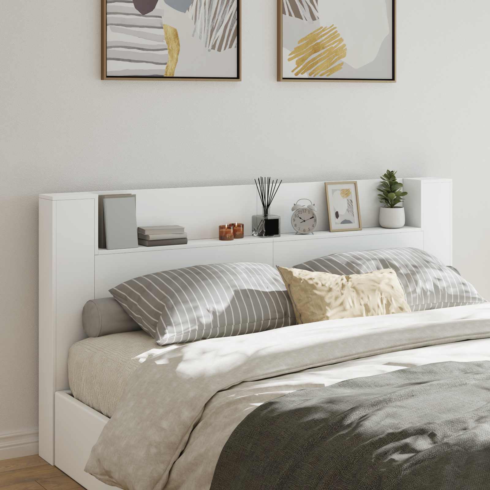 Headboard White Engineered Wood
