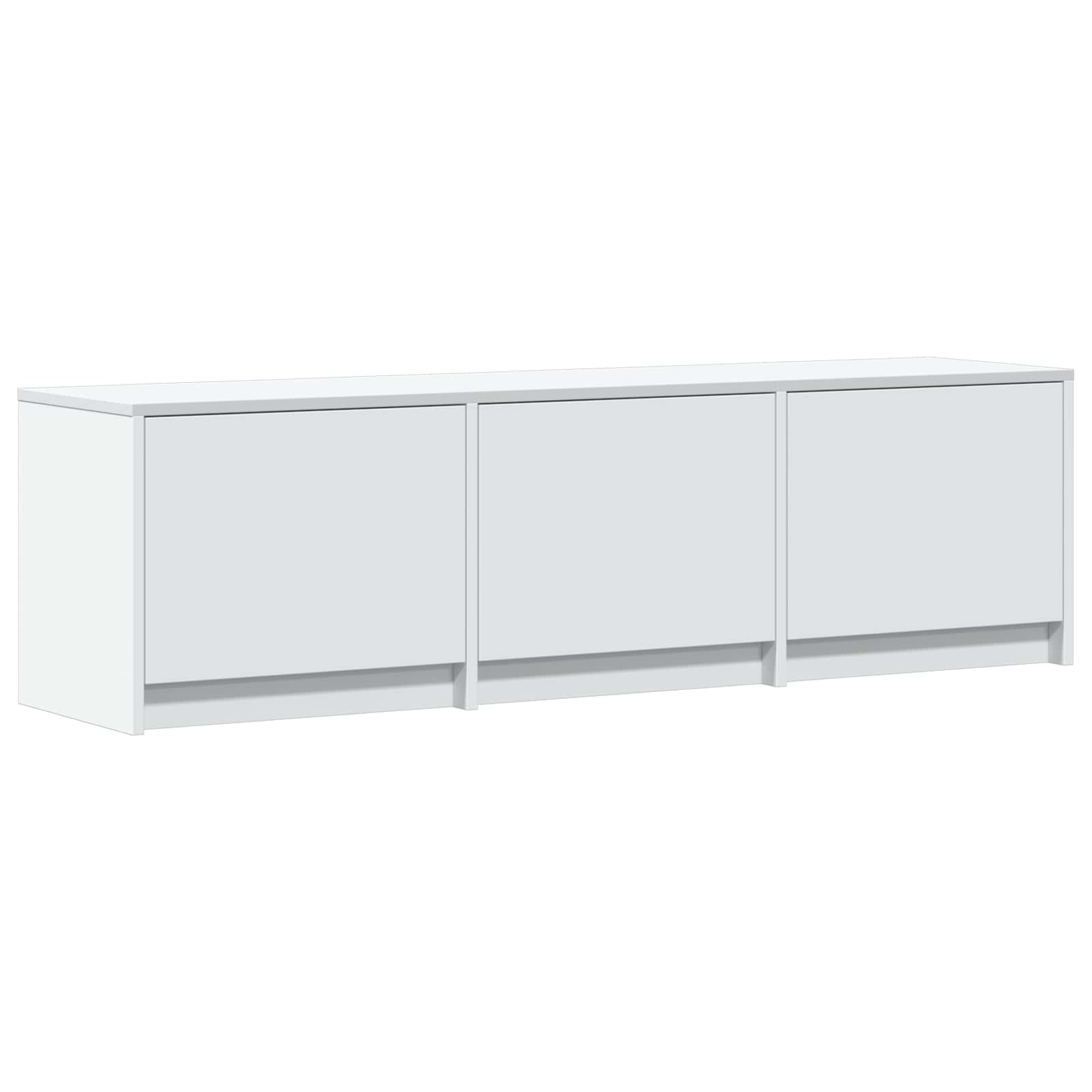 TV Cabinet with LED 140 x 34 x 40 cm White Engineered Wood
