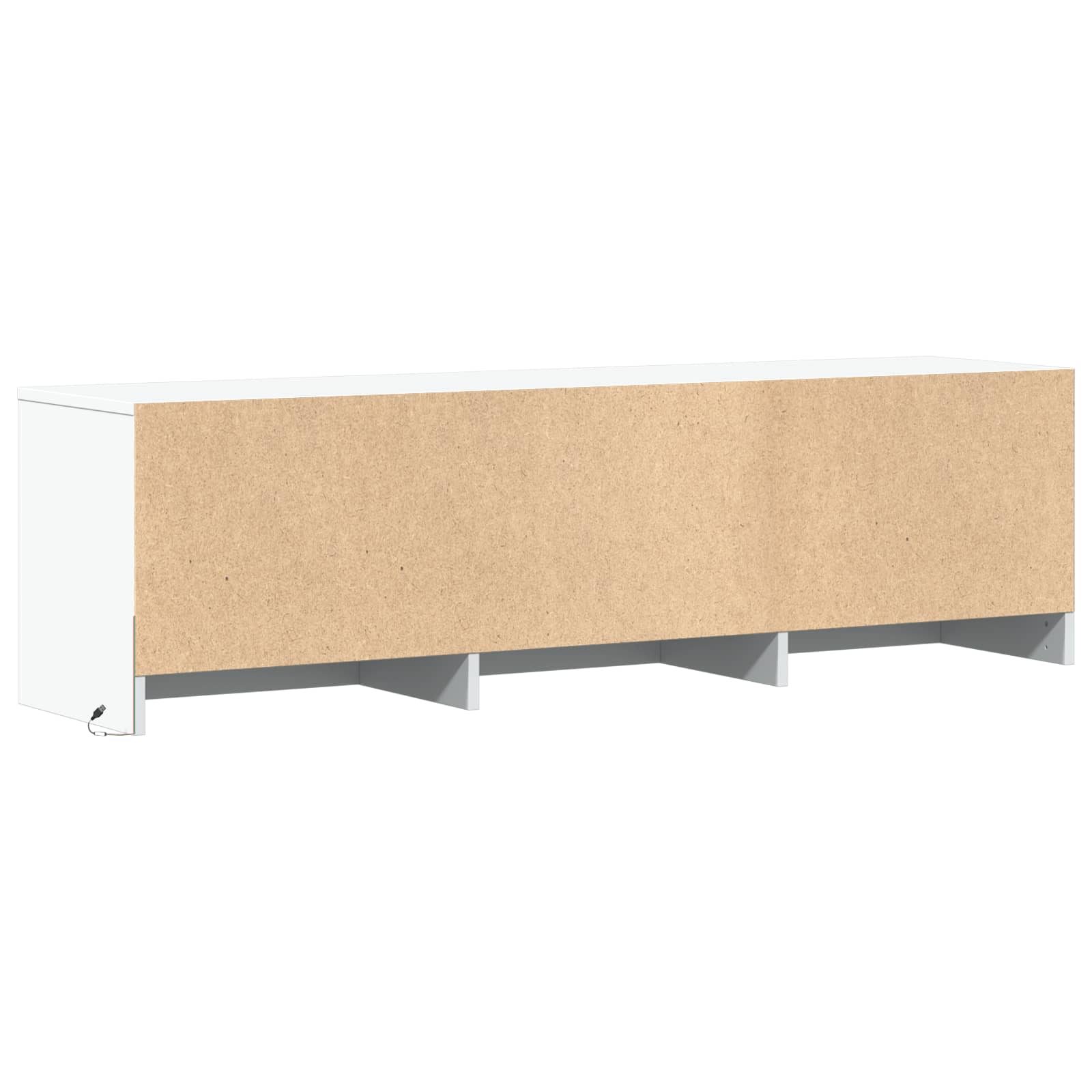 TV Cabinet with LED 140 x 34 x 40 cm White Engineered Wood