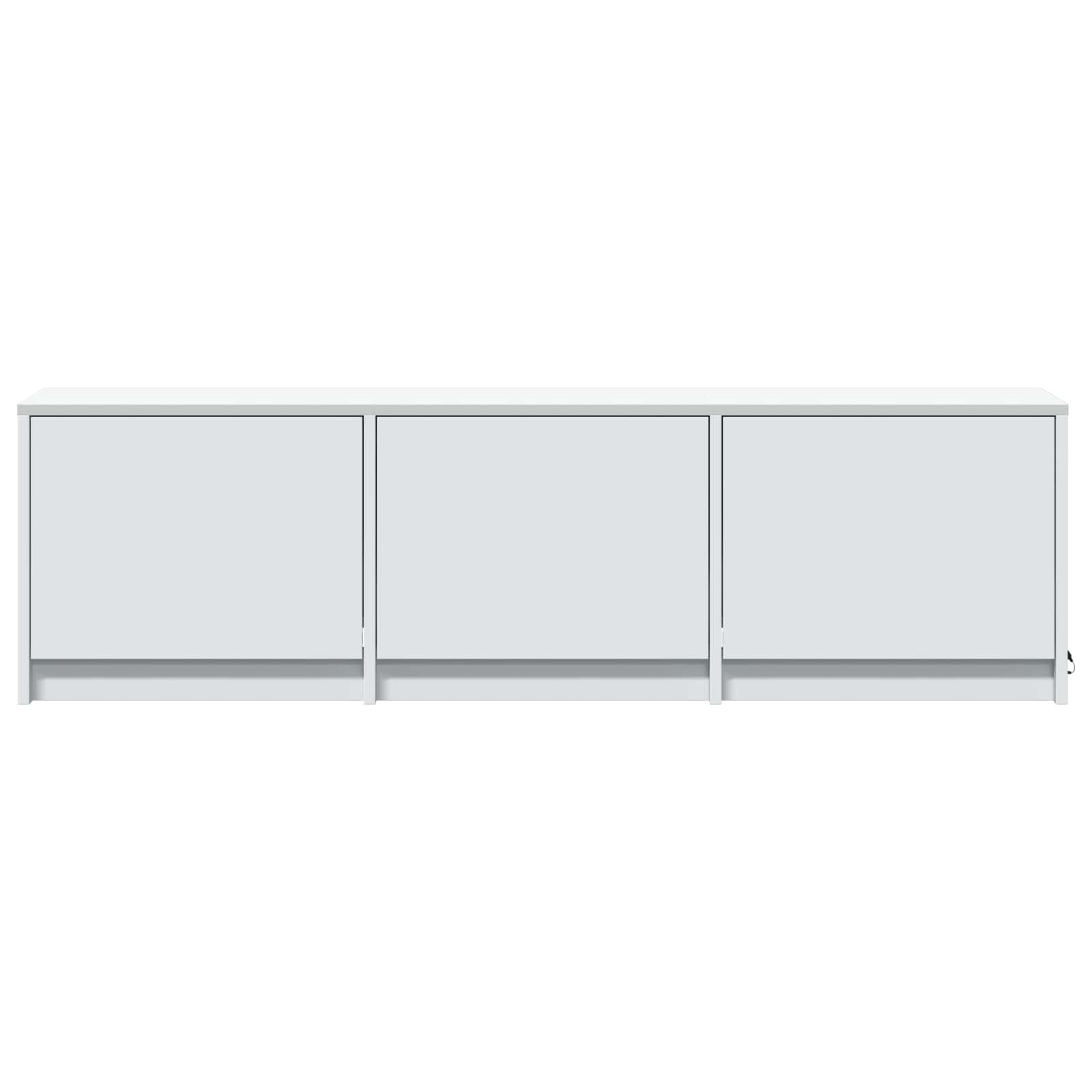 TV Cabinet with LED 140 x 34 x 40 cm White Engineered Wood