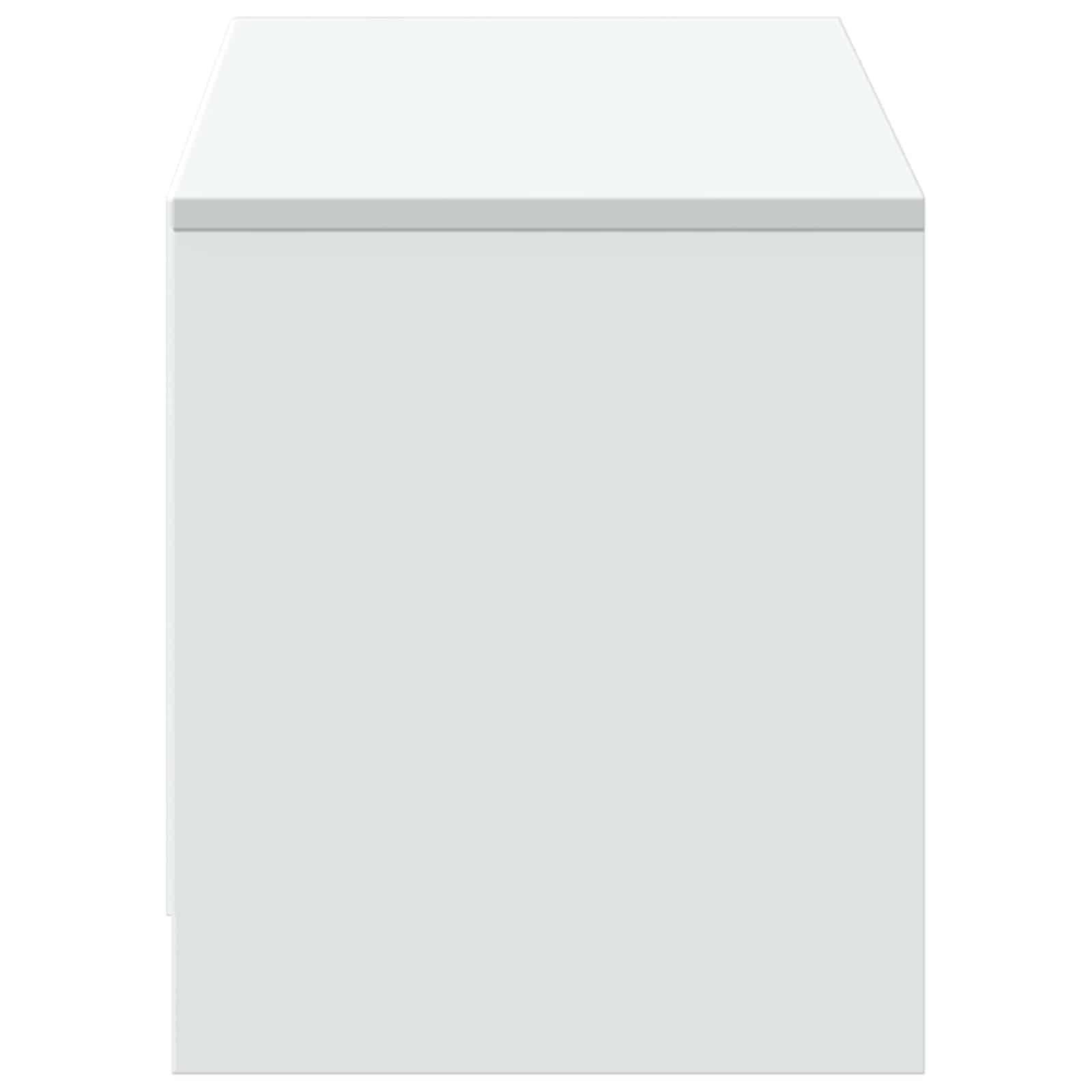 TV Cabinet with LED 140 x 34 x 40 cm White Engineered Wood