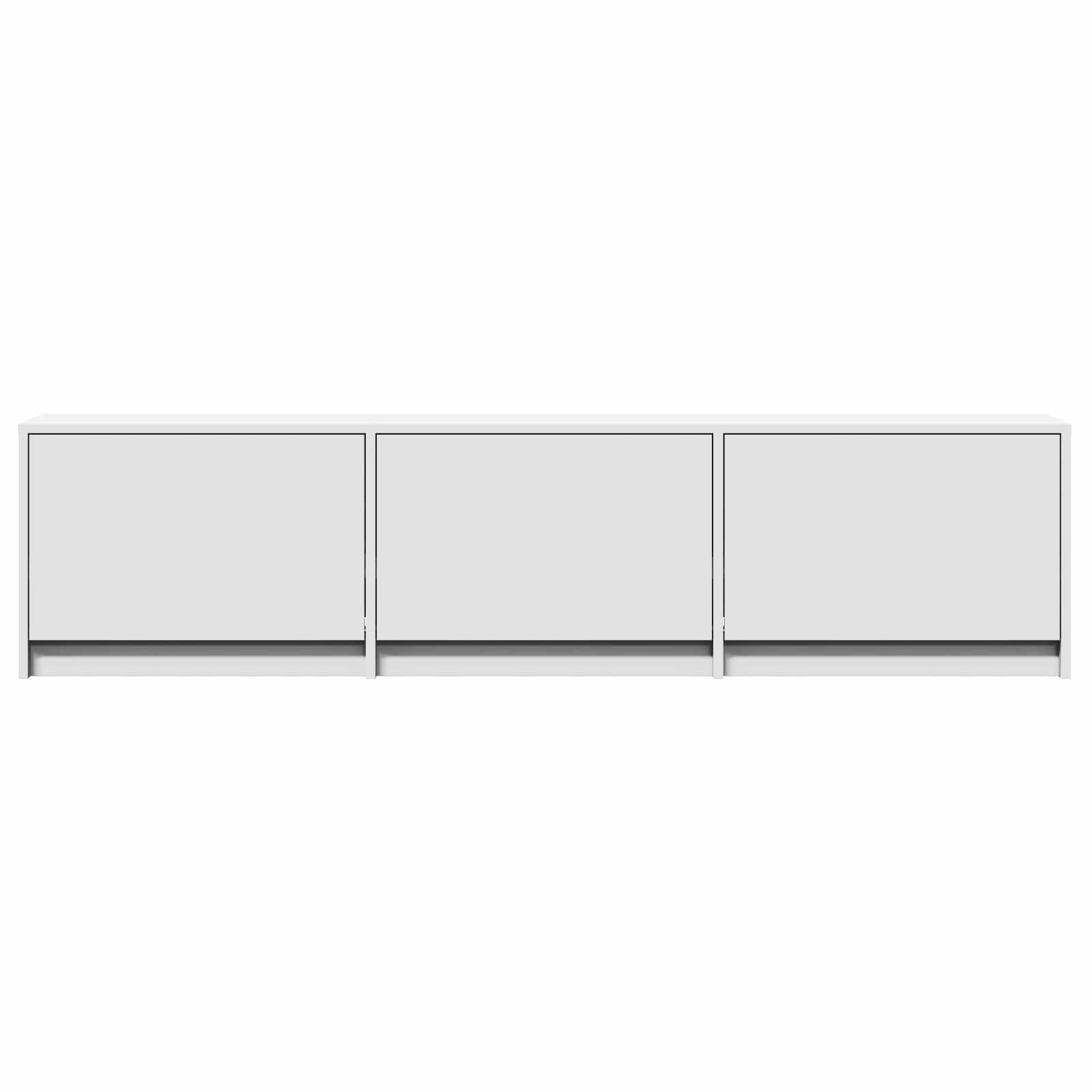 TV Cabinet with LED 165 x 34 x 40 cm White Engineered Wood