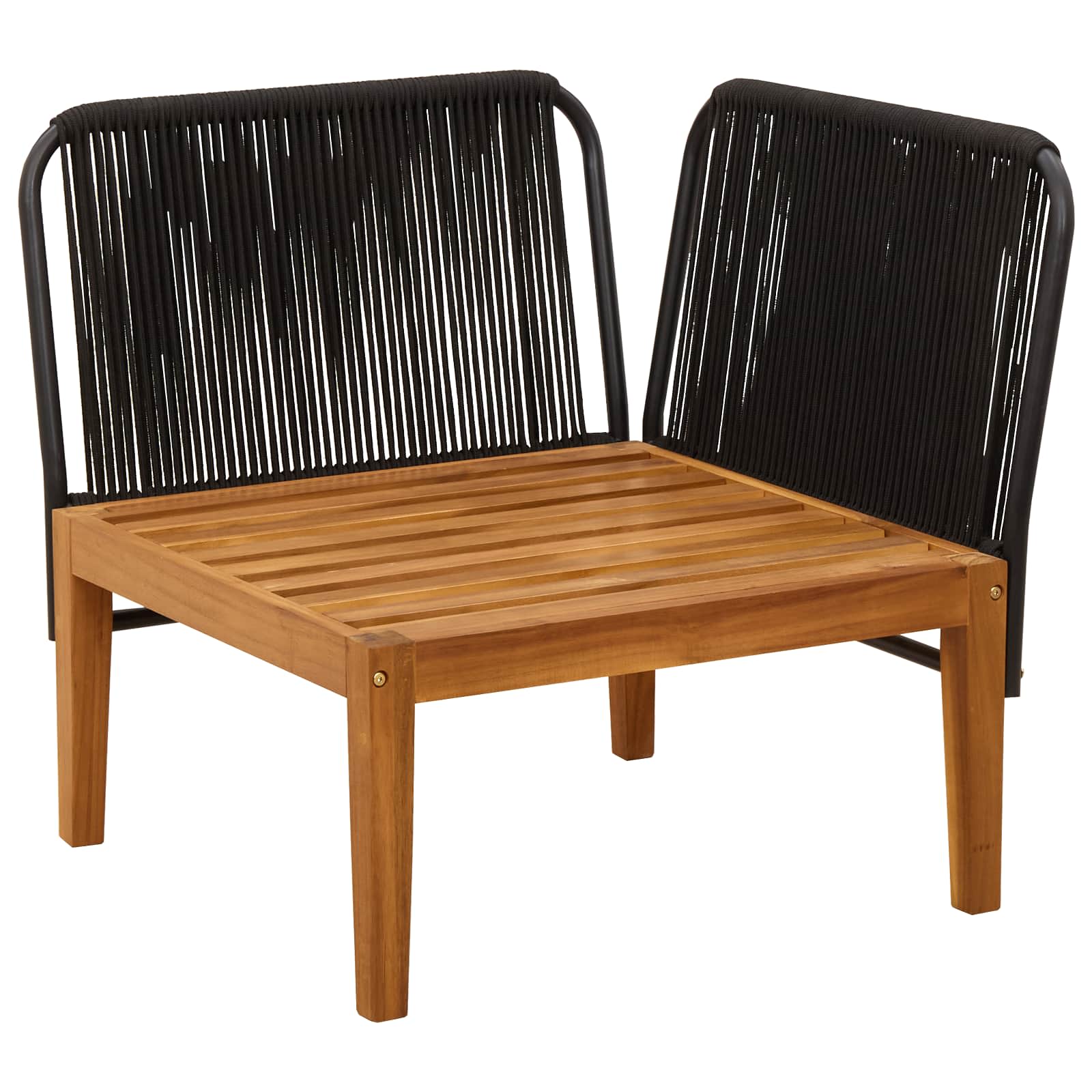 Corner Sofa Solid Acacia Wood Natural