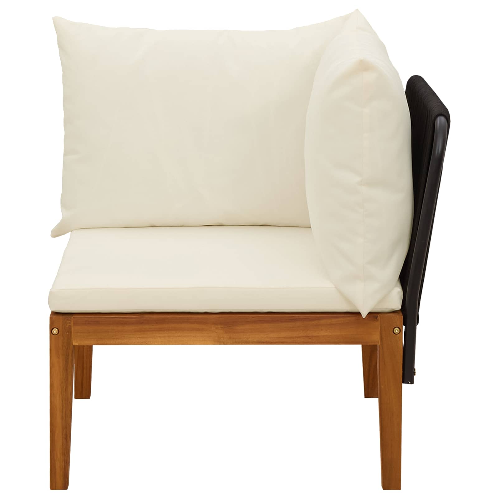 Corner Sofa Solid Acacia Wood Natural