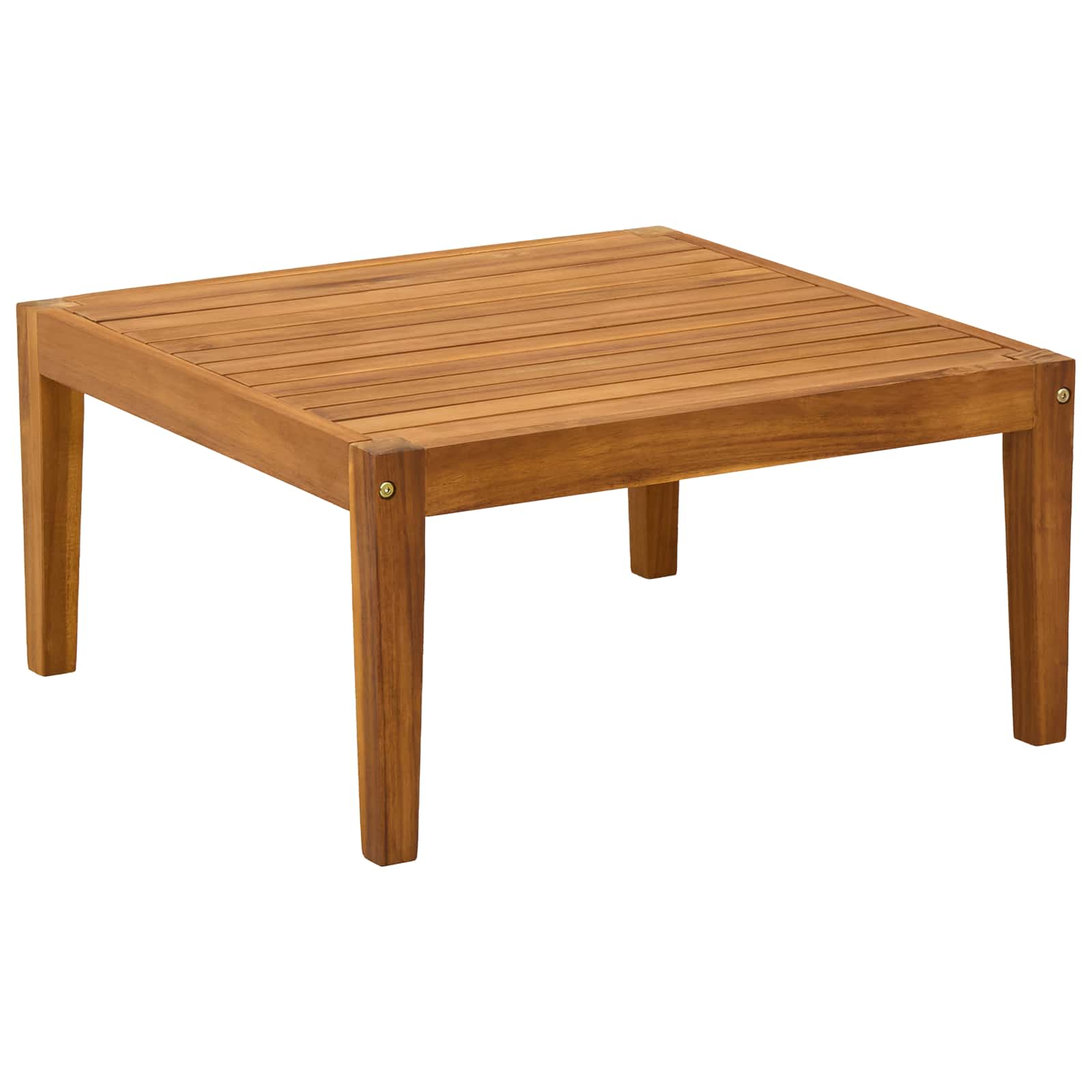 Garden Table Solid Acacia Wood Natural 60 x 60 x 30 cm