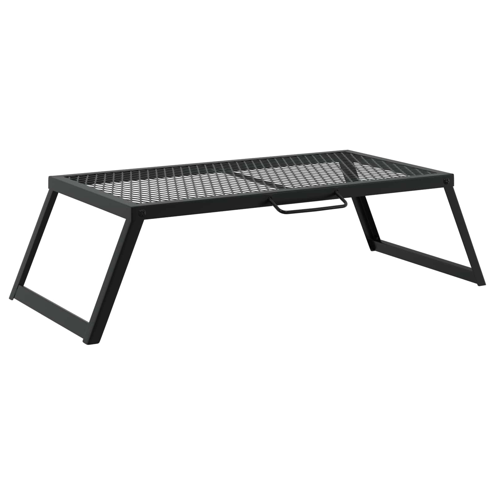 Foldable Camping Grill Folding Black 58 x 31 x 2 cm Alloy Steel