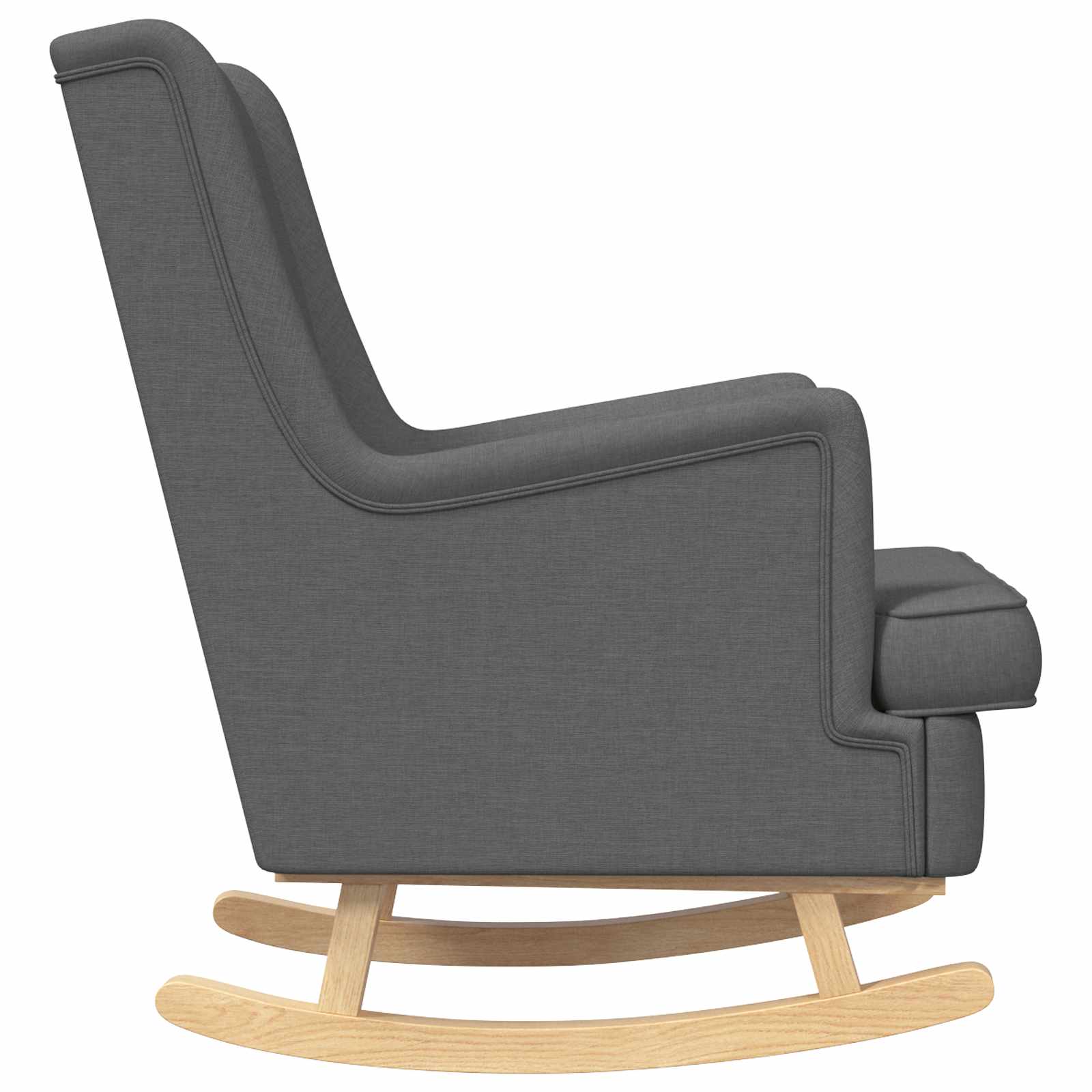 Rocking Chair Dark Grey 62 x 80 x 85 cm Fabric