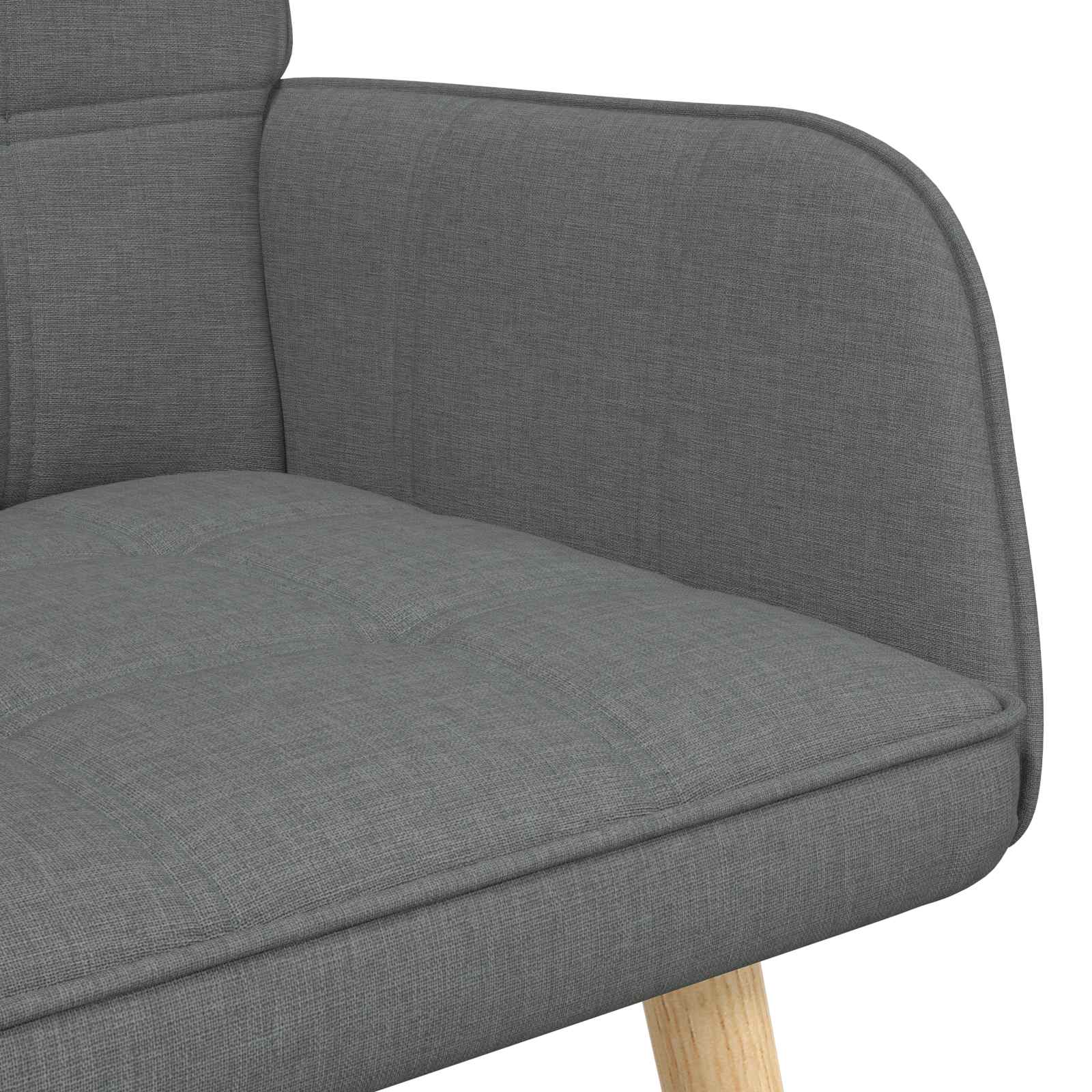 2-Seater Sofa Dark Grey 115 x 61 x 87 cm Fabric