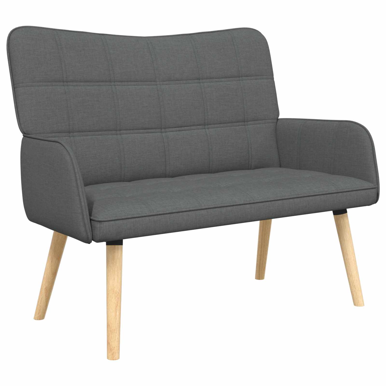 2-Seater Sofa Dark Grey 115 x 61 x 87 cm Fabric