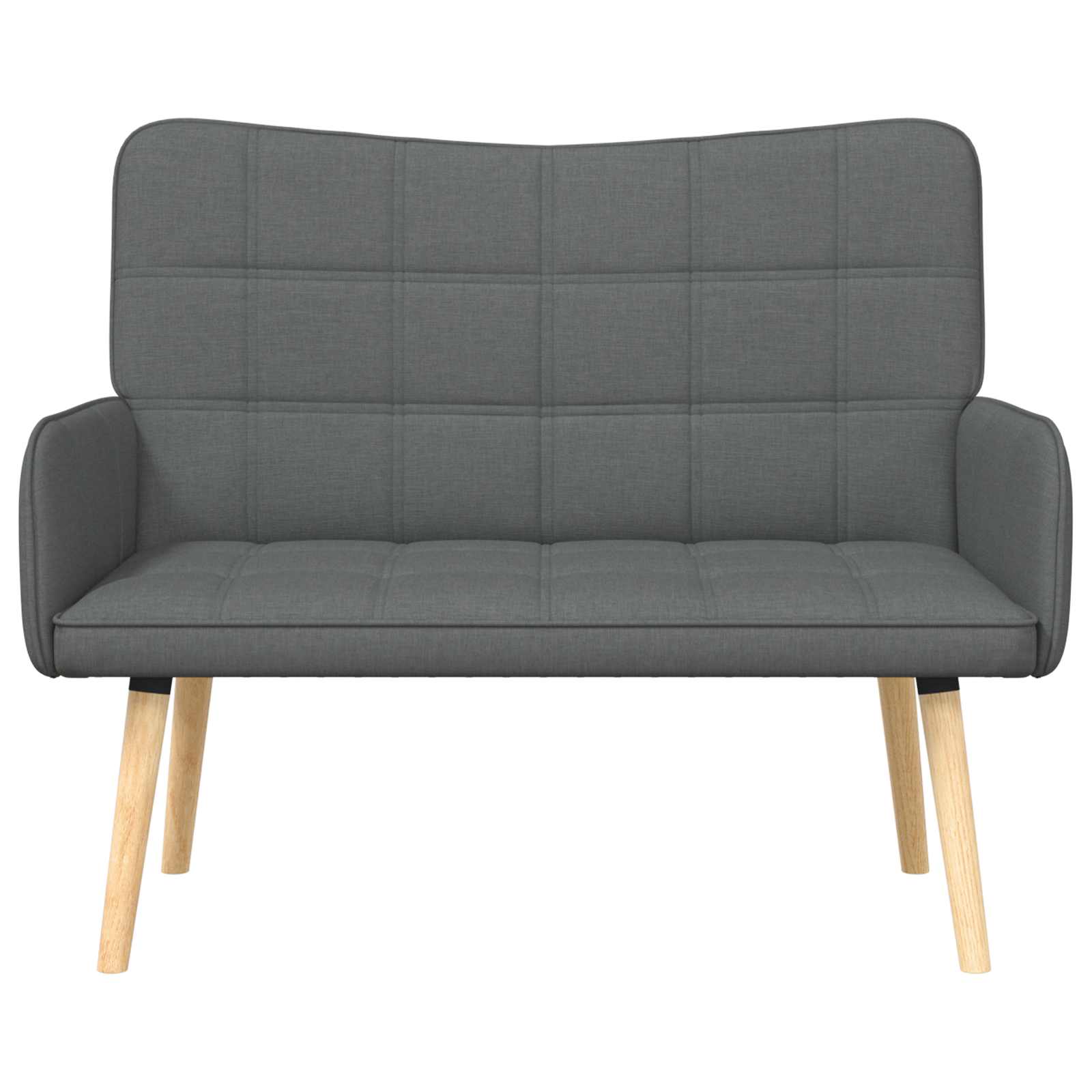 2-Seater Sofa Dark Grey 115 x 61 x 87 cm Fabric