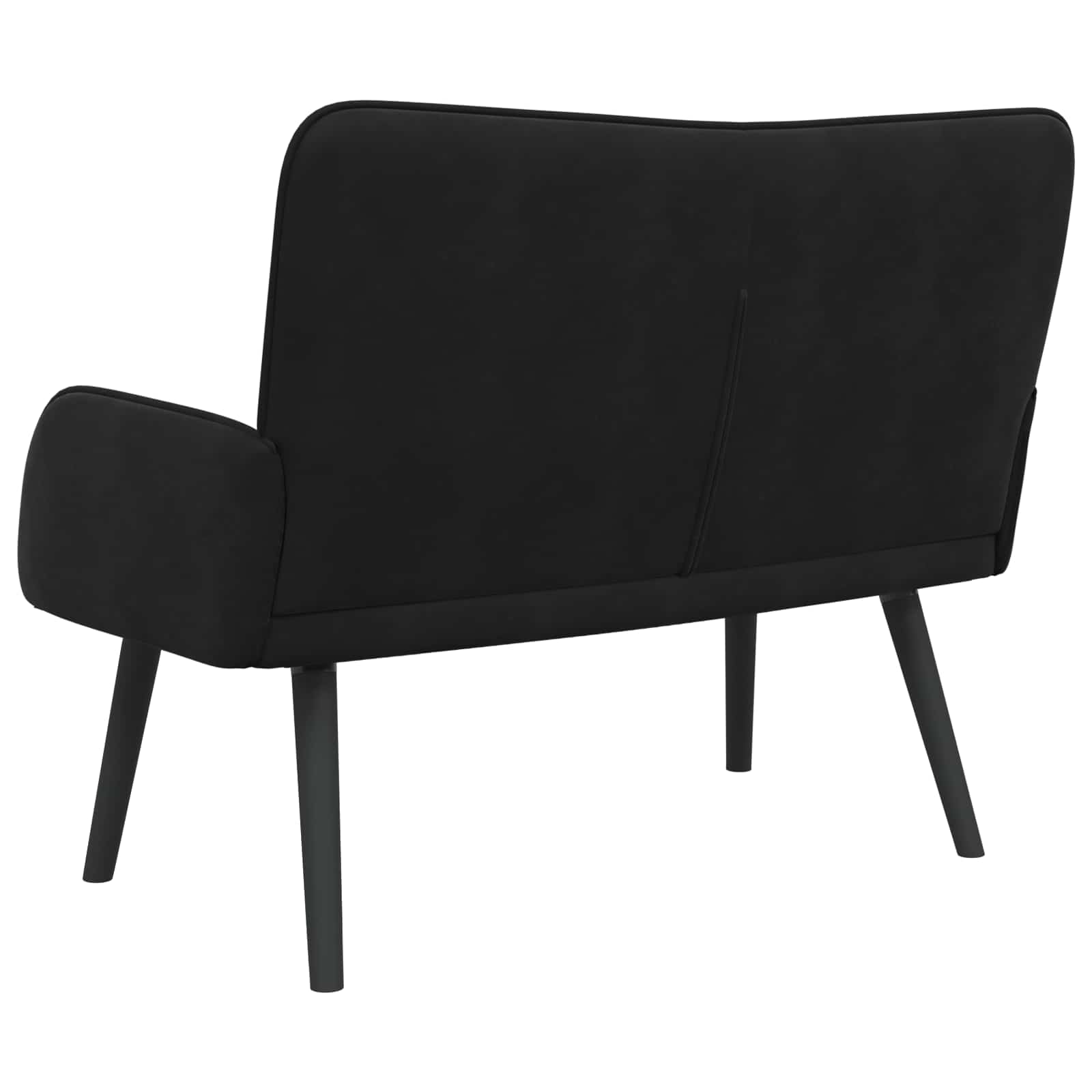 2-Seater Sofa Black 115 x 61 x 87 cm Velvet