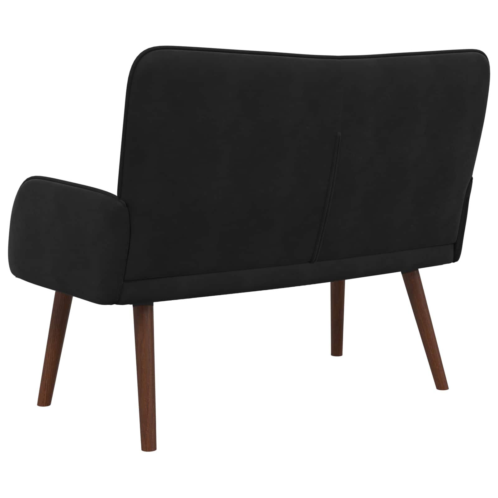 2-Seater Sofa Black 115 x 61 x 87 cm Velvet