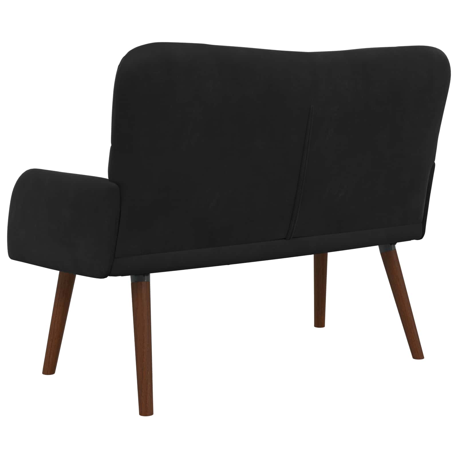 2-Seater Sofa Black 115 x 61 x 87 cm Velvet