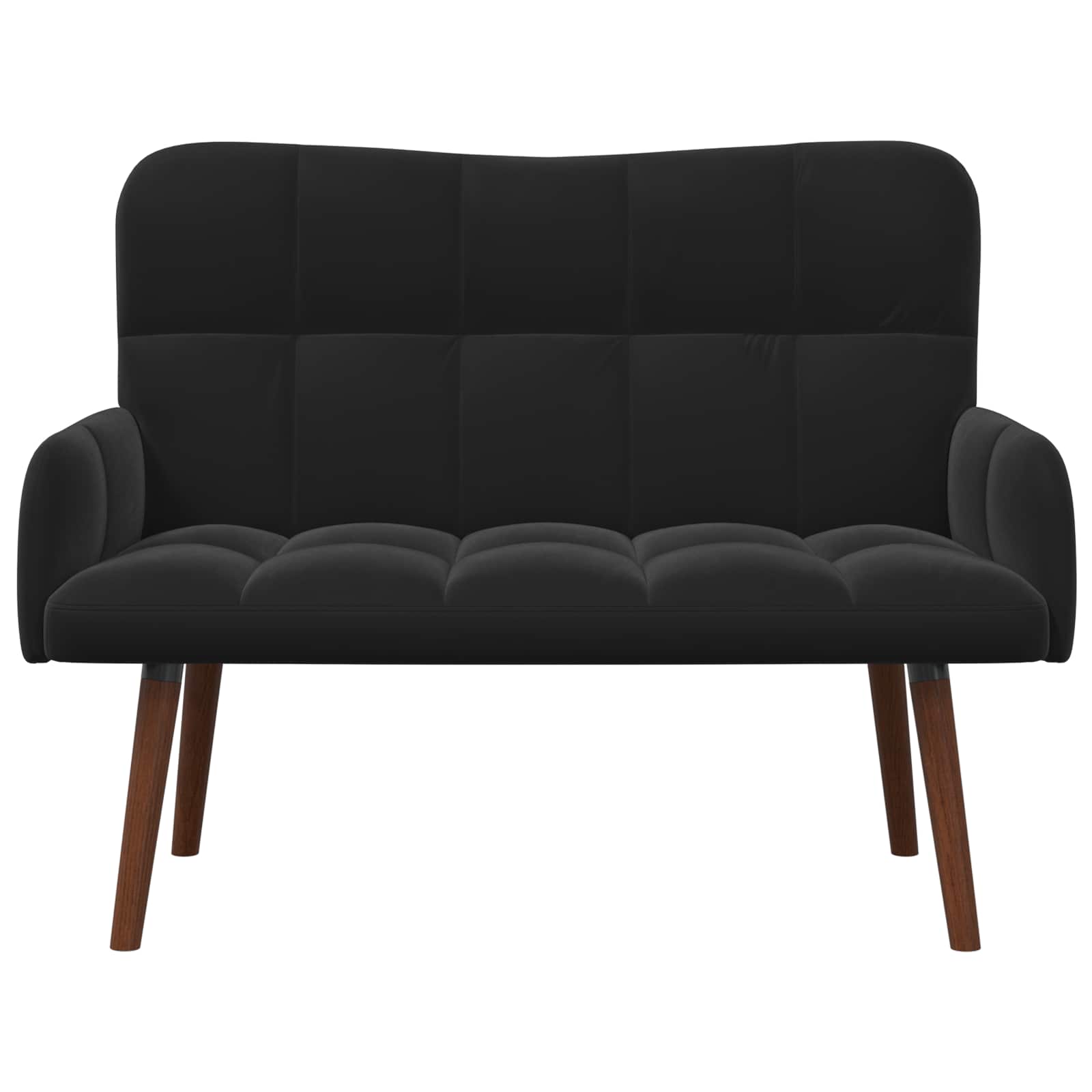 2-Seater Sofa Black 115 x 61 x 87 cm Velvet