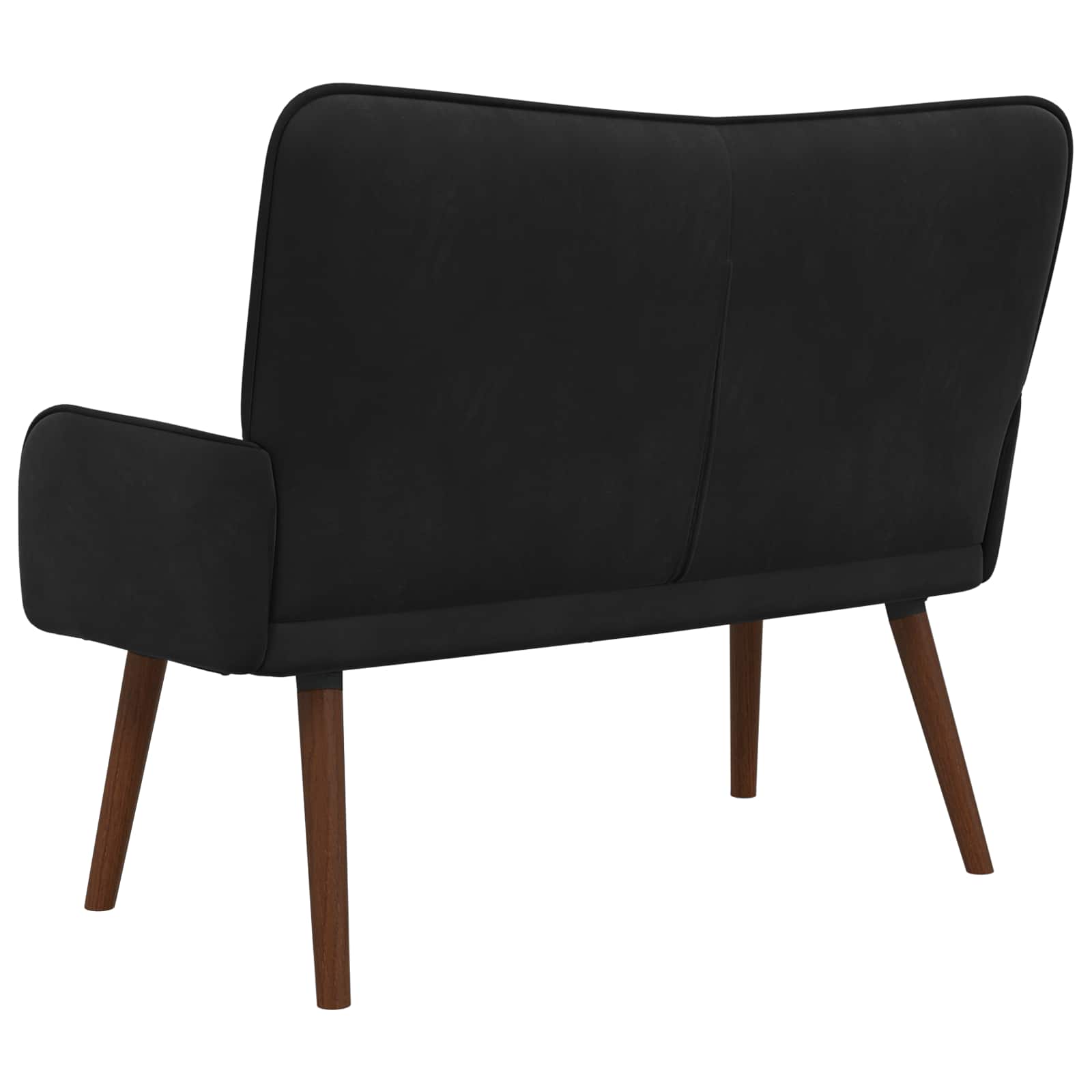 2-Seater Sofa Black 115 x 61 x 87 cm Velvet