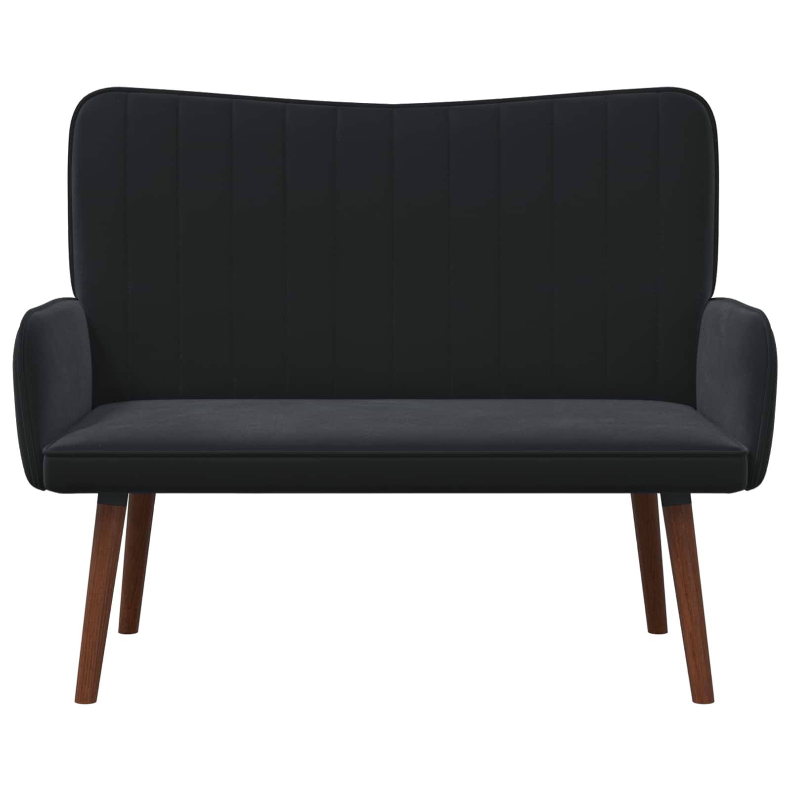 2-Seater Sofa Black 115 x 61 x 87 cm Velvet