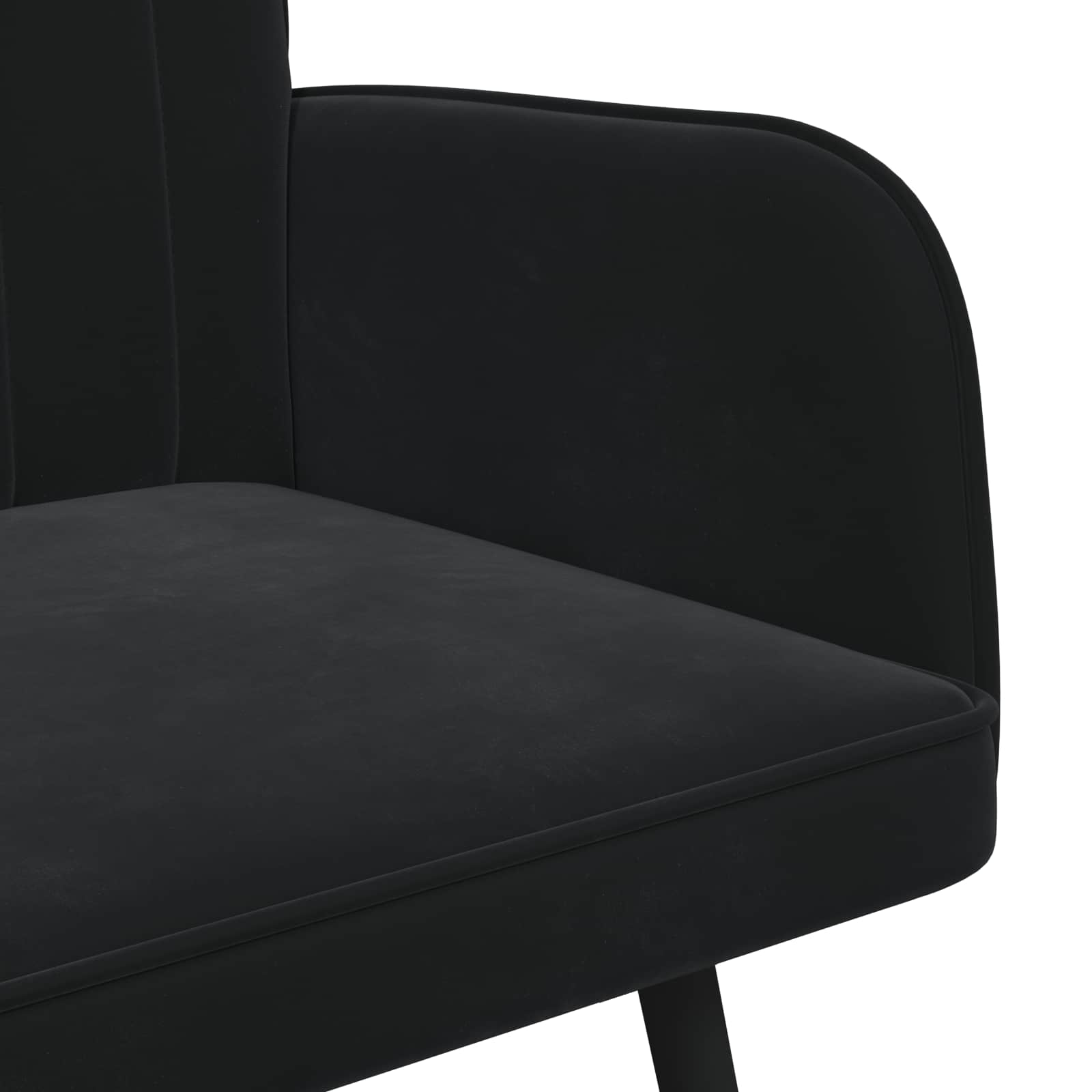 2-Seater Sofa Black 115 x 61 x 87 cm Velvet