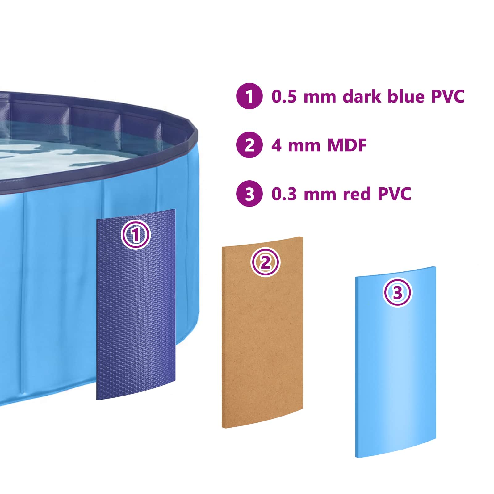 Kids Swimming Pool Folding Blue Ø 160 x 30 cm