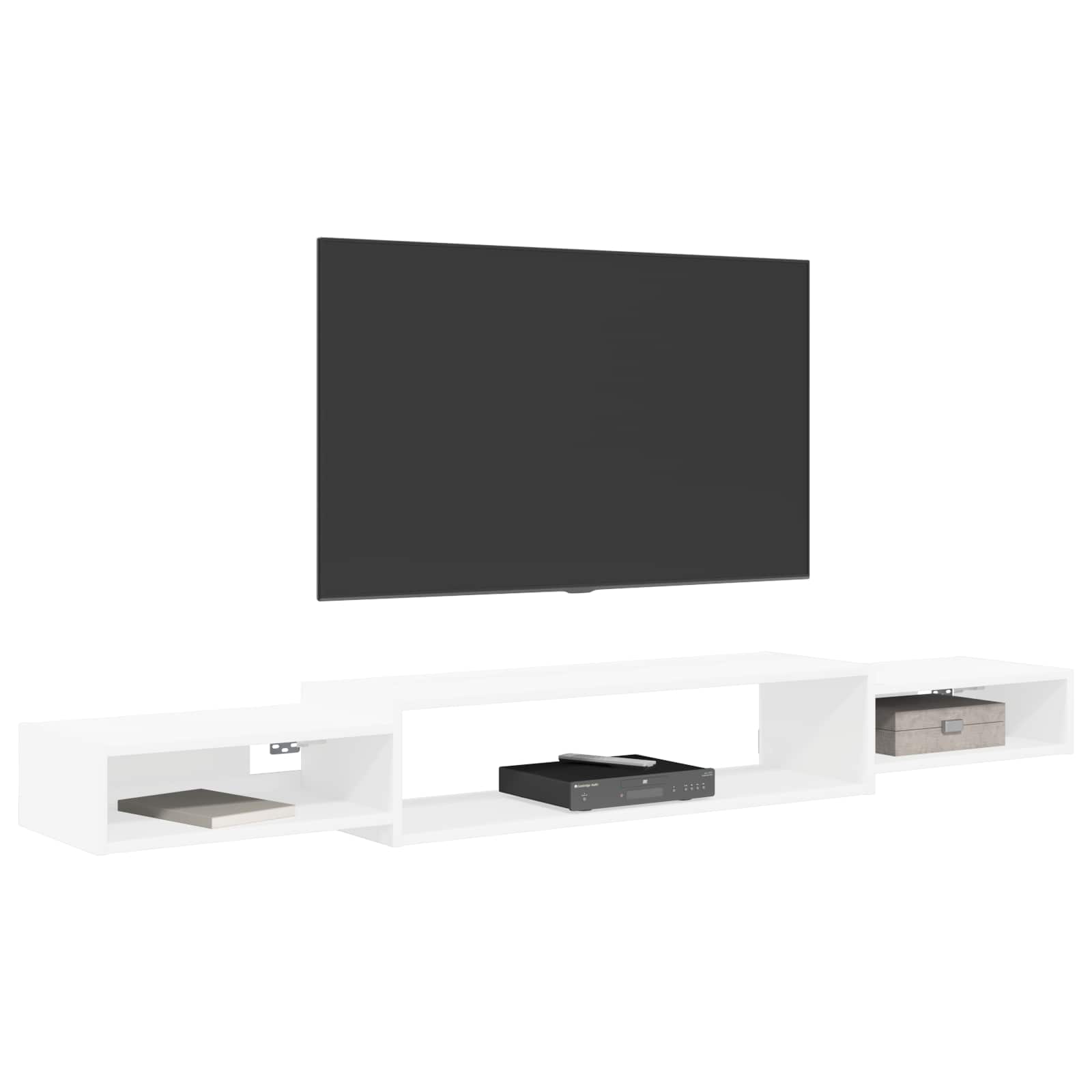 Wall-mounted TV Cabinet Wall-Mounted White 180 x 28 x 21 cm
