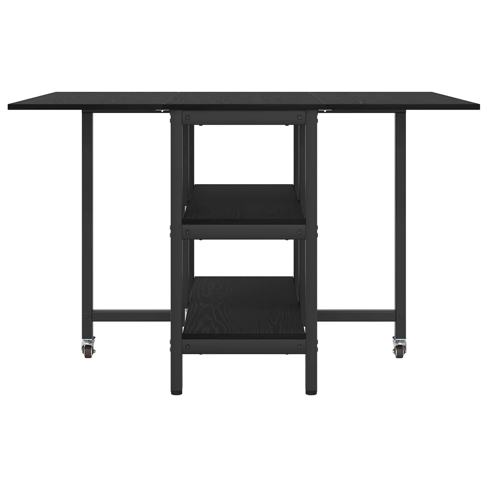 Dinning Table 122 x 80 x 76.5 cm Engineered Wood Black Oak