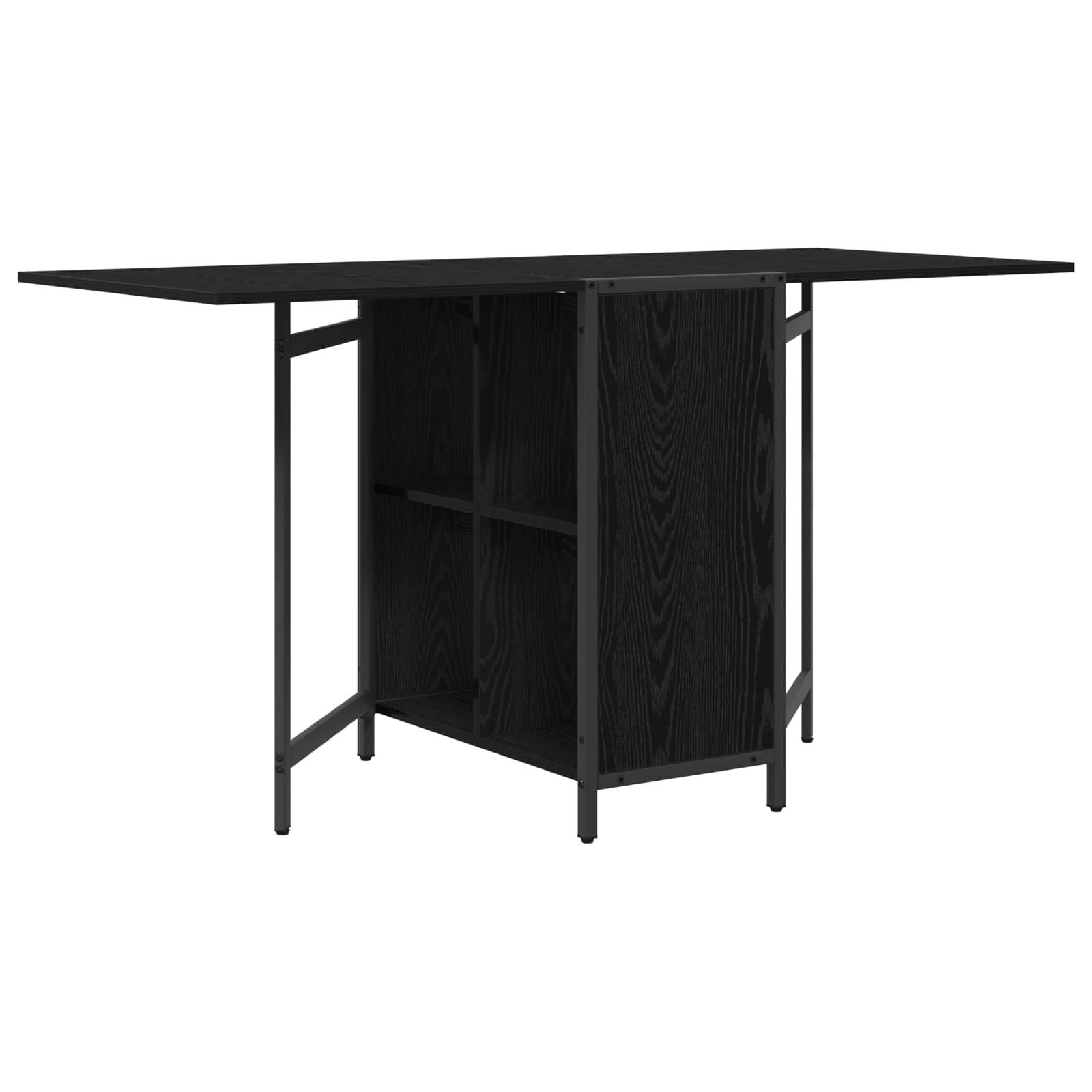 Dinning Table 144 x 60 x 75 cm Engineered Wood Black Oak