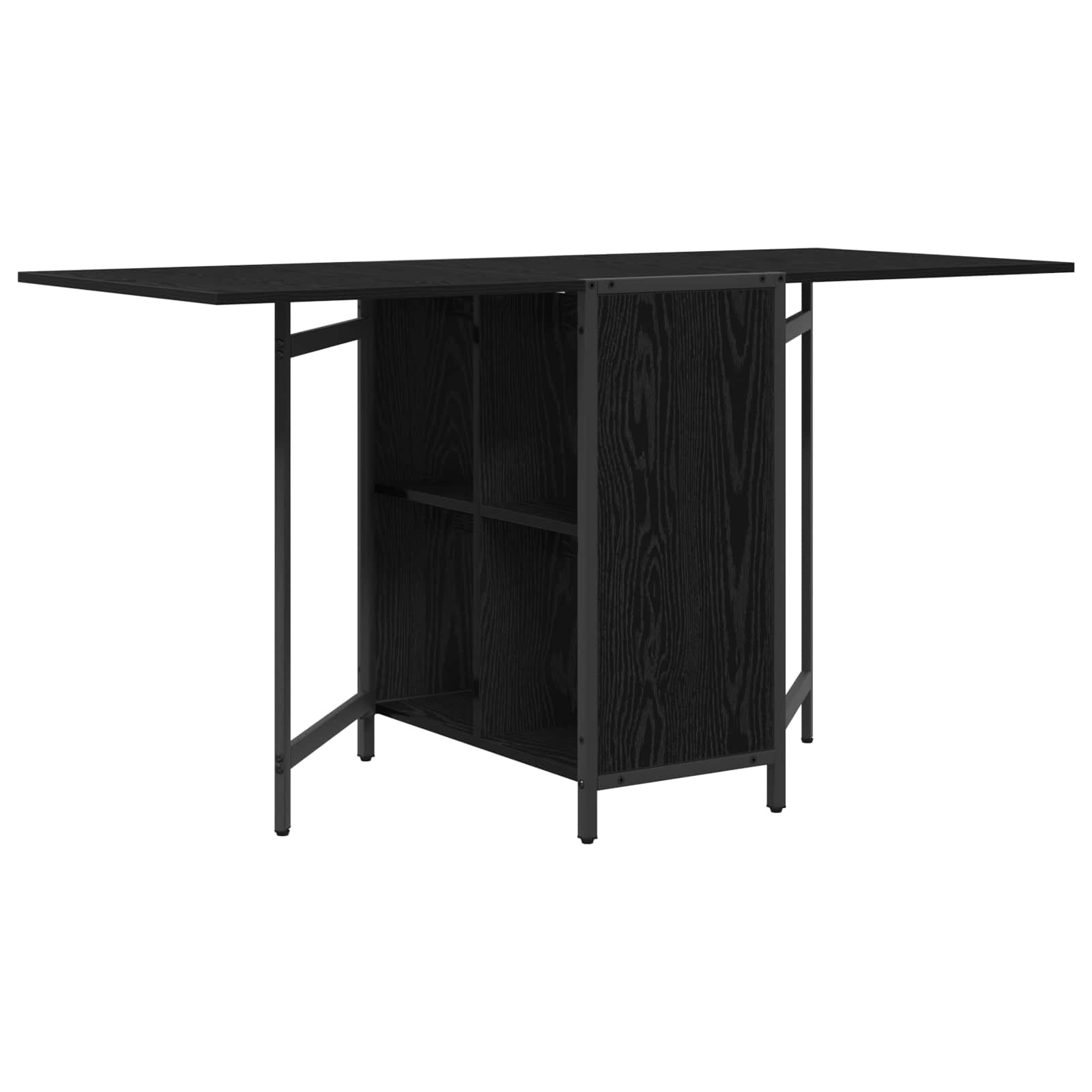 Dinning Table 144 x 60 x 75 cm Engineered Wood Black Oak