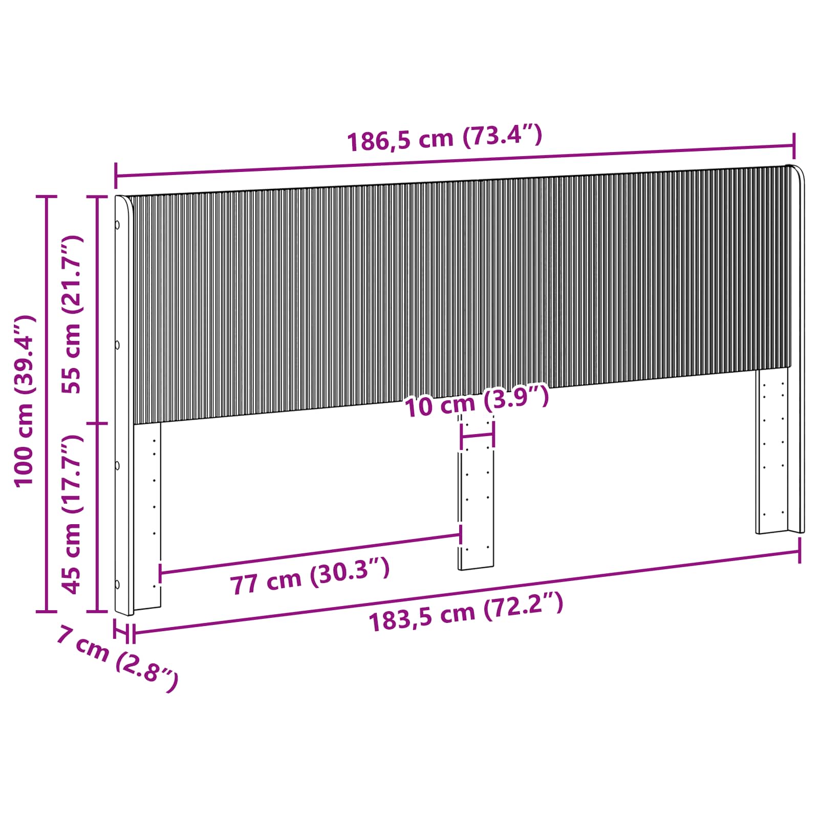 Headboard Sonoma Oak Engineered Wood