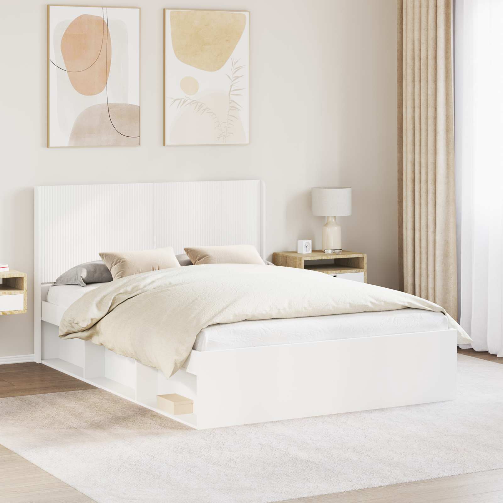 Headboard White Engineered Wood