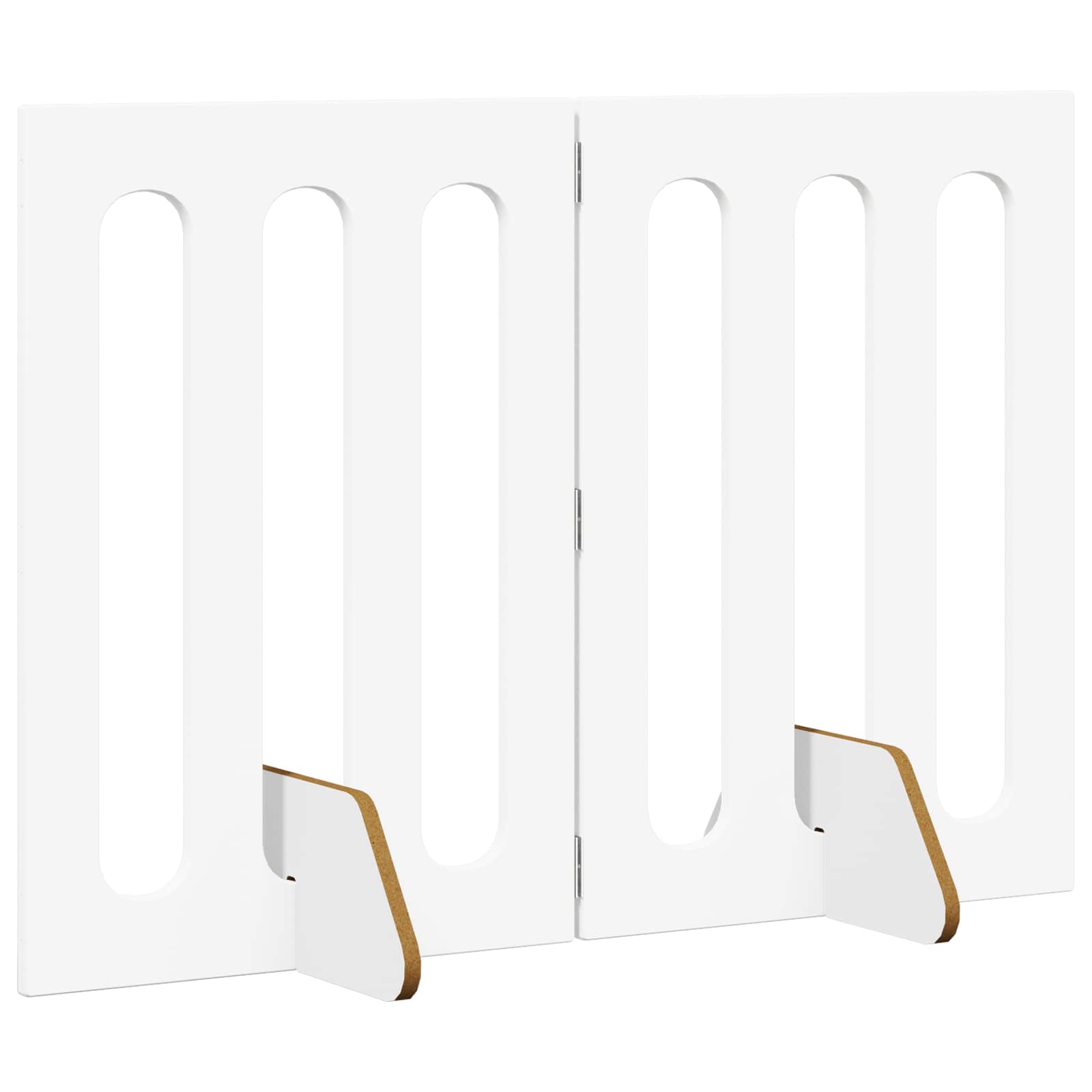 Folding Pet Fence 2 pcs White 100.5 x 38 x 70 cm