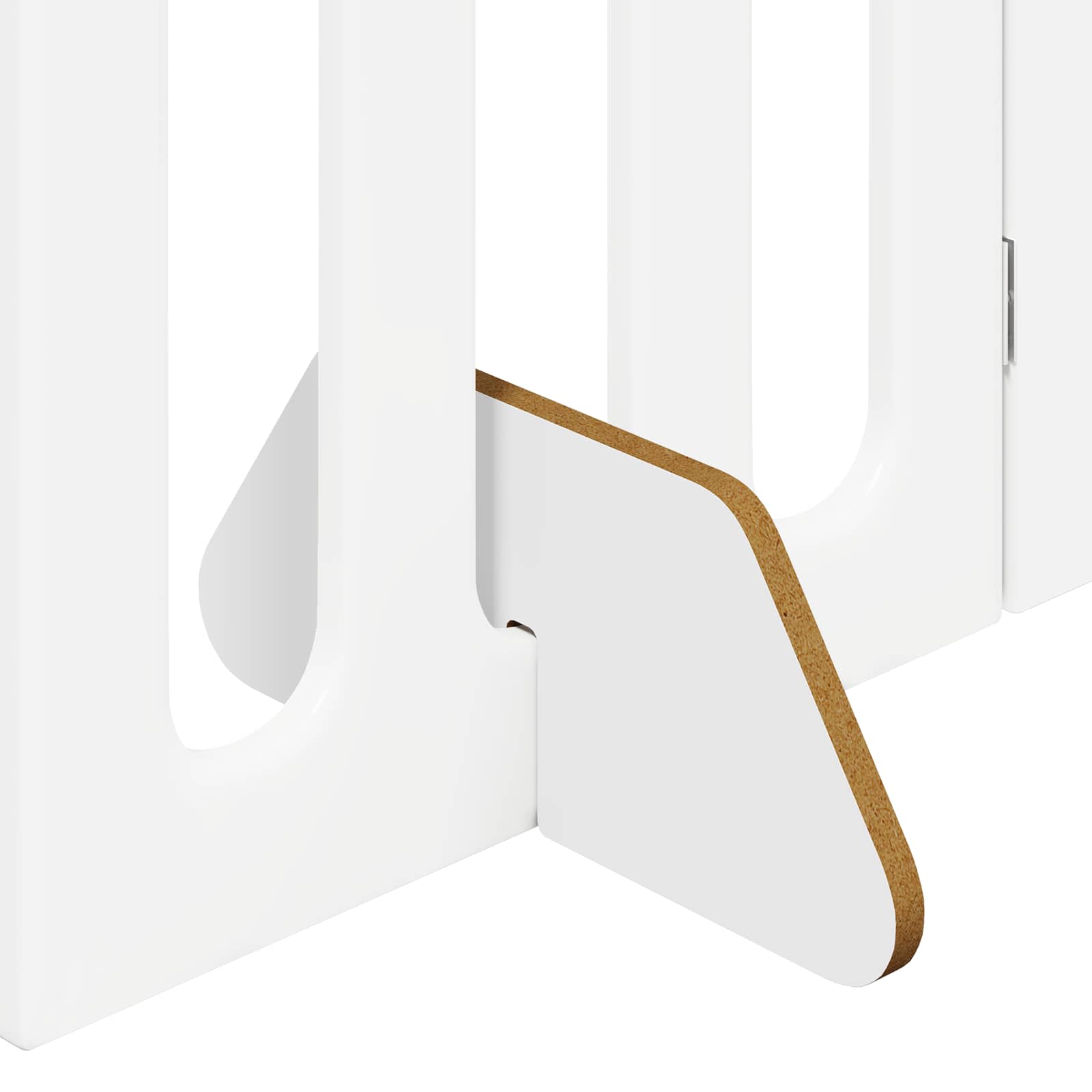 Folding Pet Fence 4 pcs White 201 x 38 x 70 cm Engineered Wood
