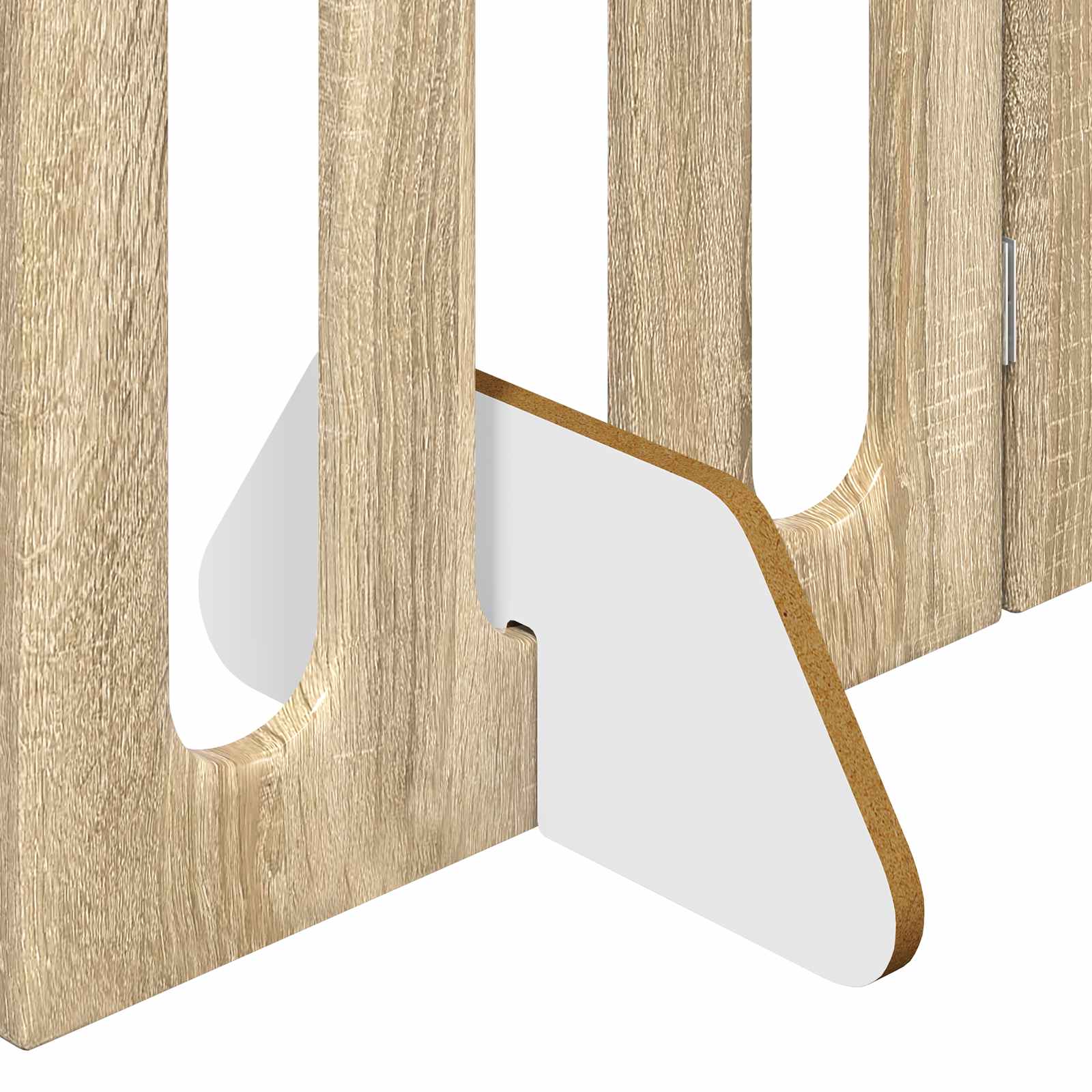 Folding Pet Fence 2 pcs Sonoma Oak 100.5 x 38 x 70 cm