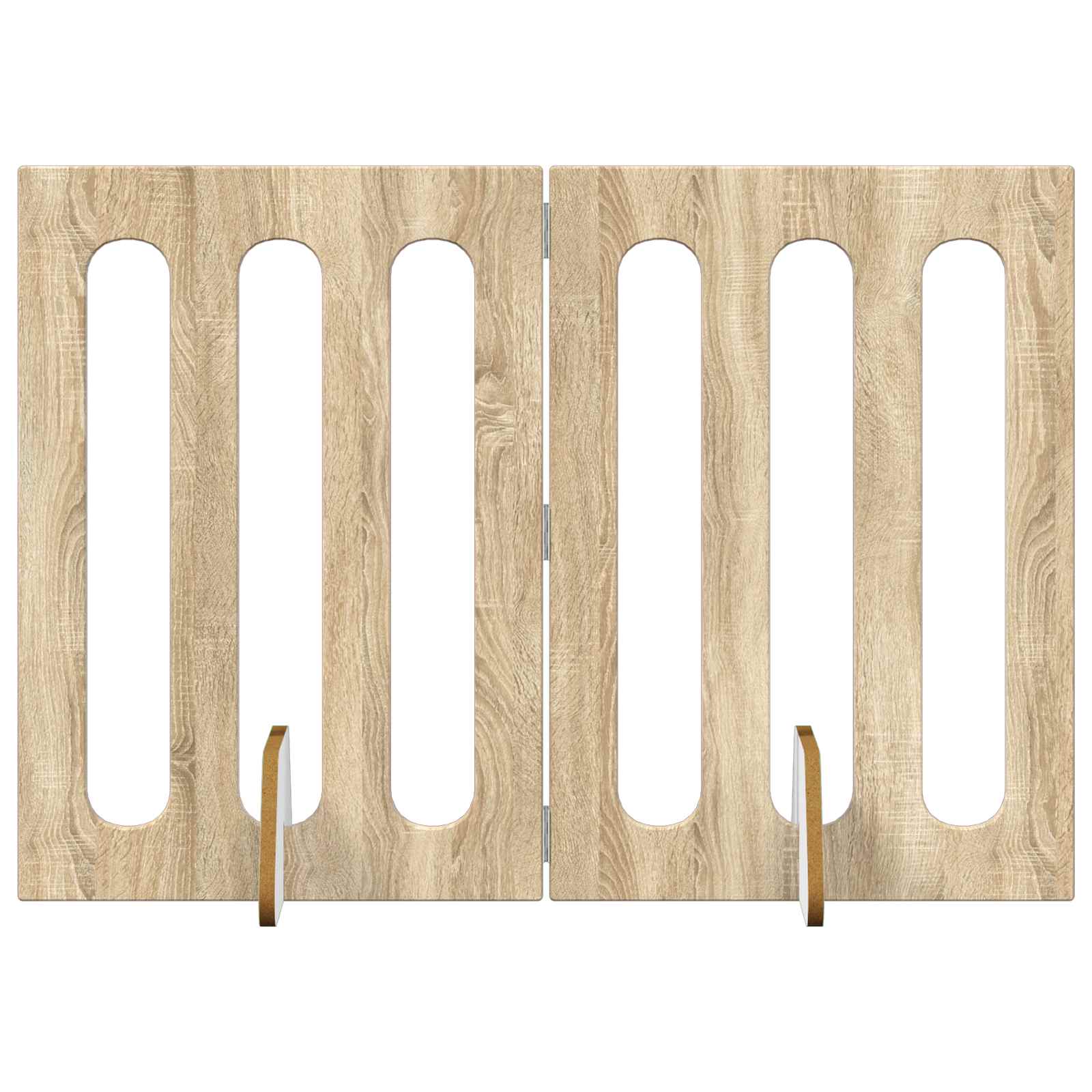 Folding Pet Fence 2 pcs Sonoma Oak 100.5 x 38 x 70 cm