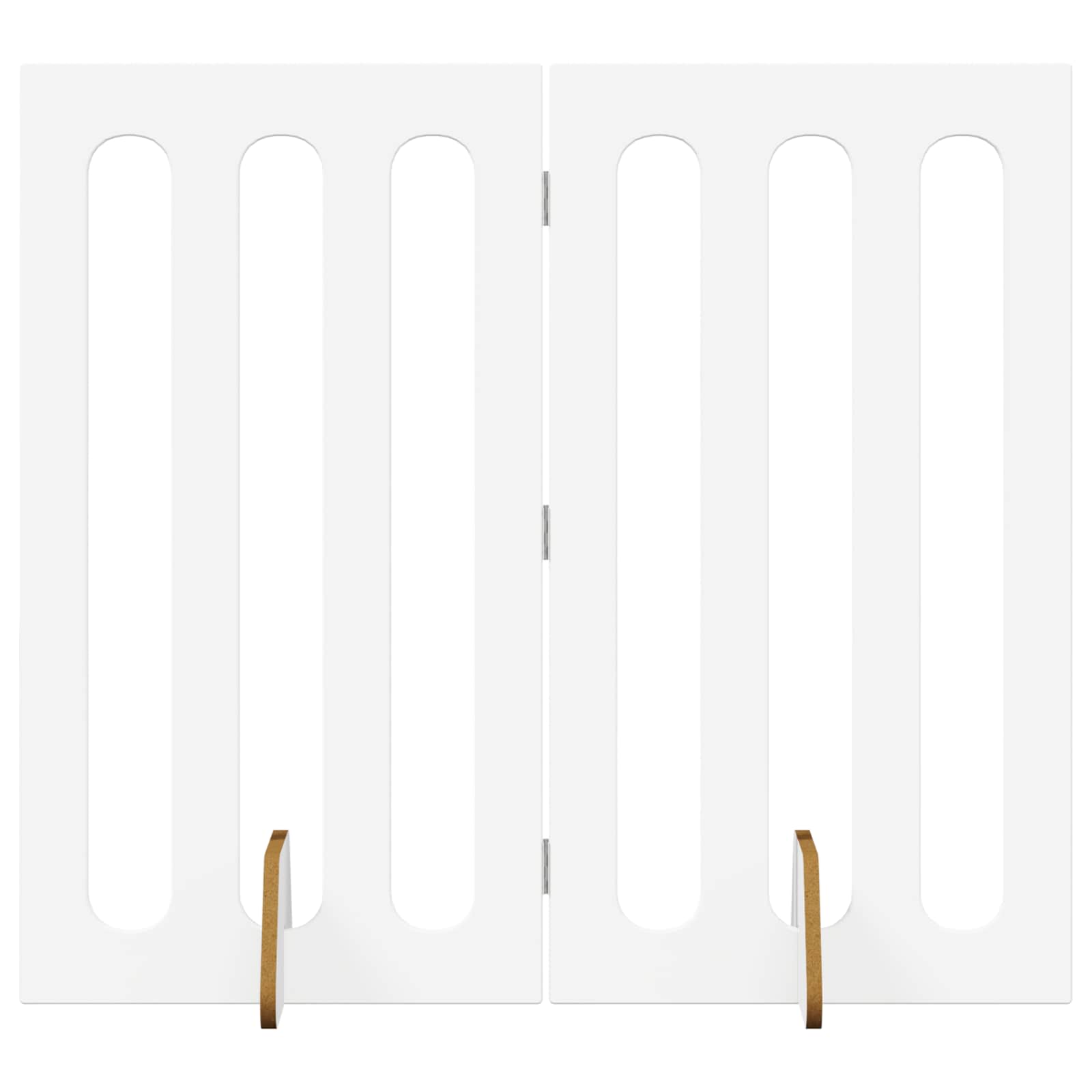 Folding Pet Fence 2 pcs White 100.5 x 38 x 90 cm