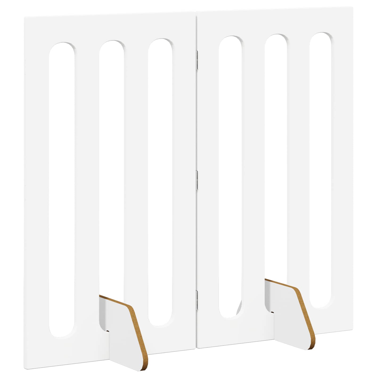 Folding Pet Fence 2 pcs White 100.5 x 38 x 90 cm