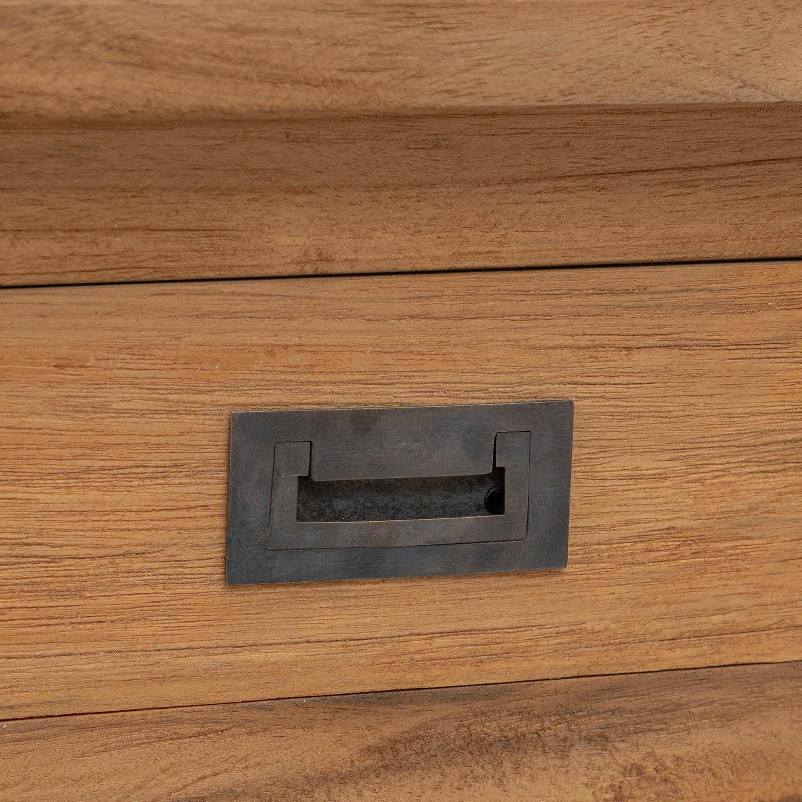 Console Table Natural 110 x 30 x 80 cm Solid Teak Wood