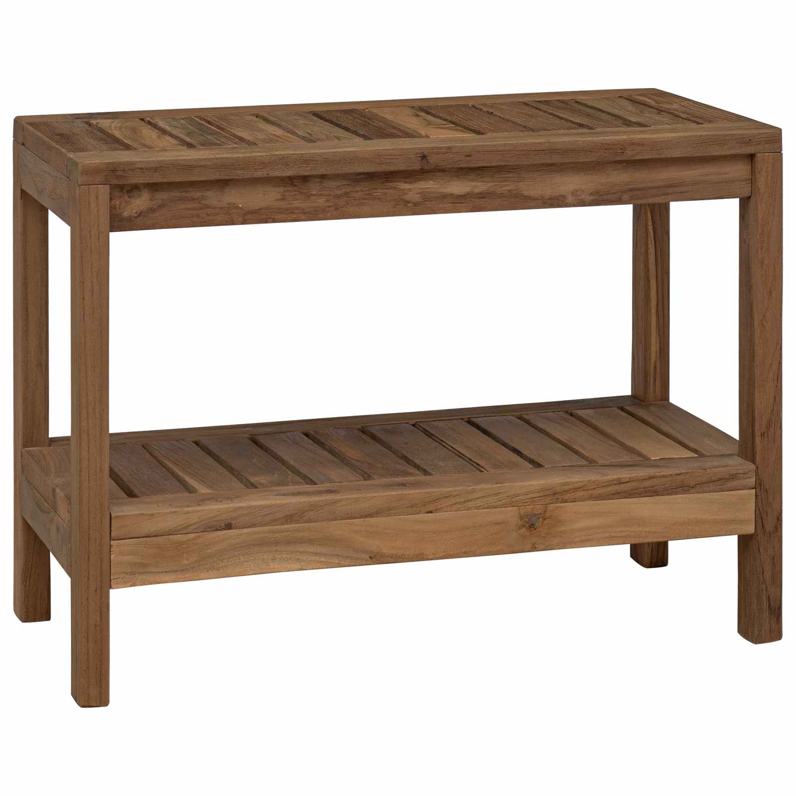 Bathroom Side Table Natural 60 x 30 x 45 cm Solid Teak Wood