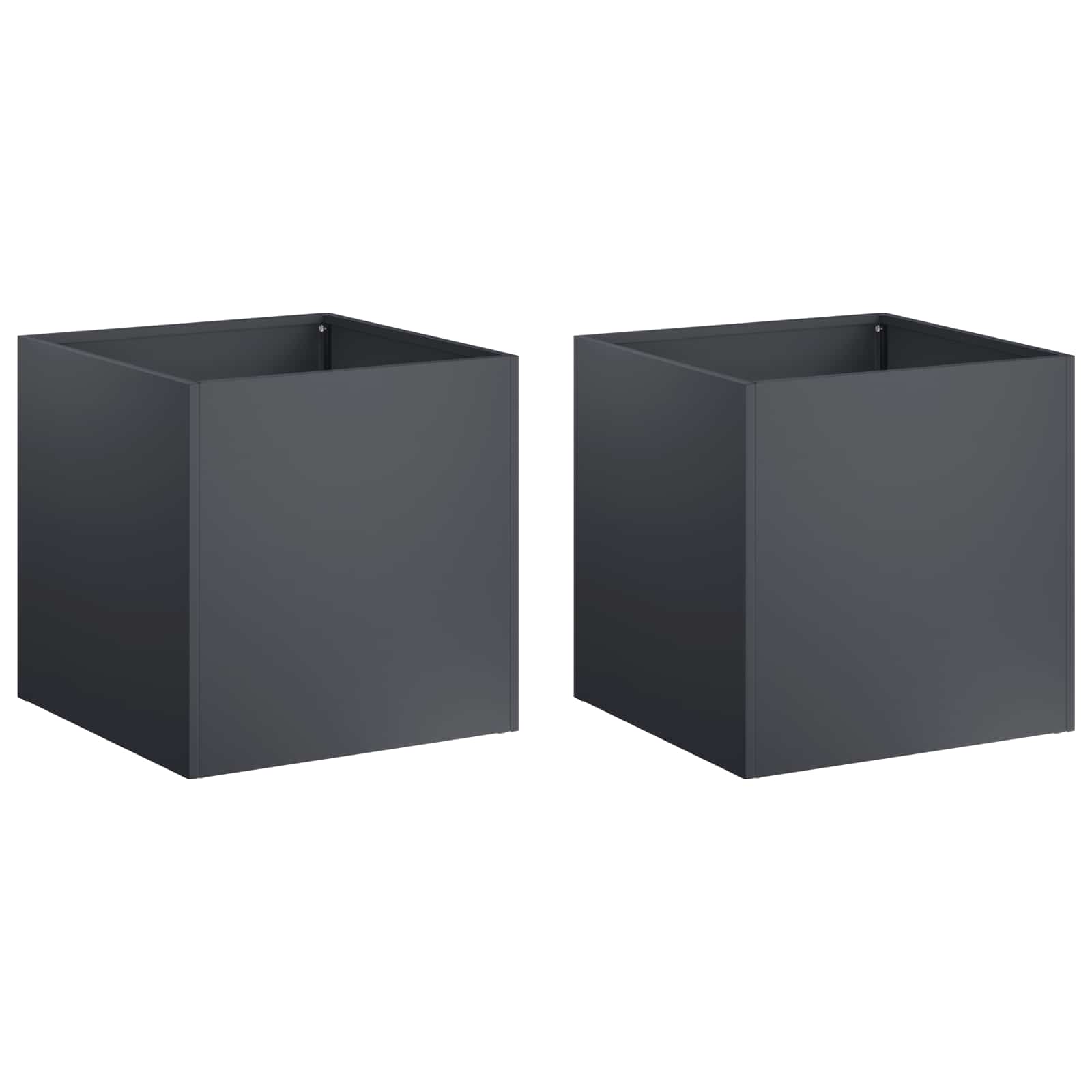 Garden Planter 2 pcs Anthracite 35 x 35 x 35 cm