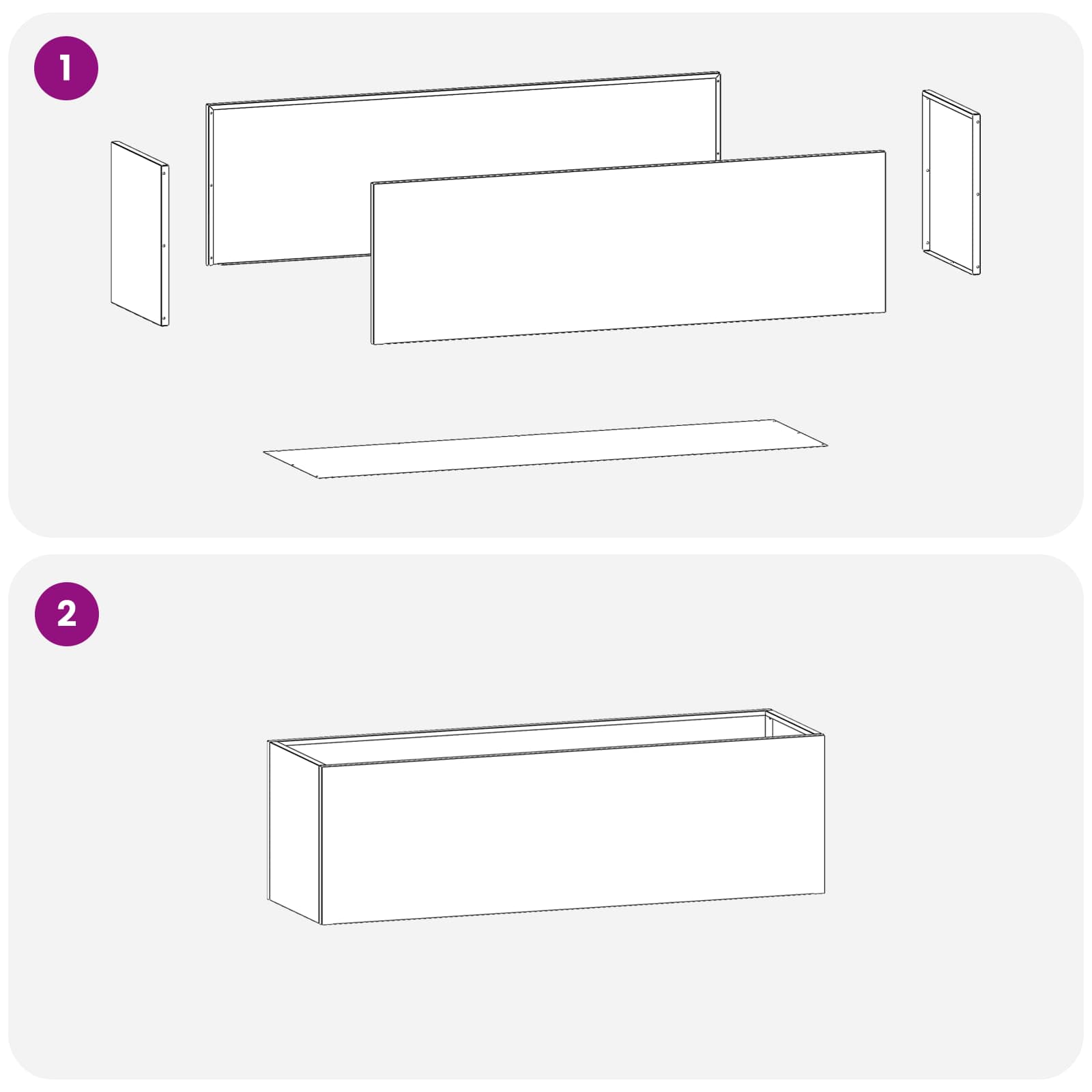 Garden Planter 2 pcs Black 80 x 30 x 30 cm Cold-rolled Steel