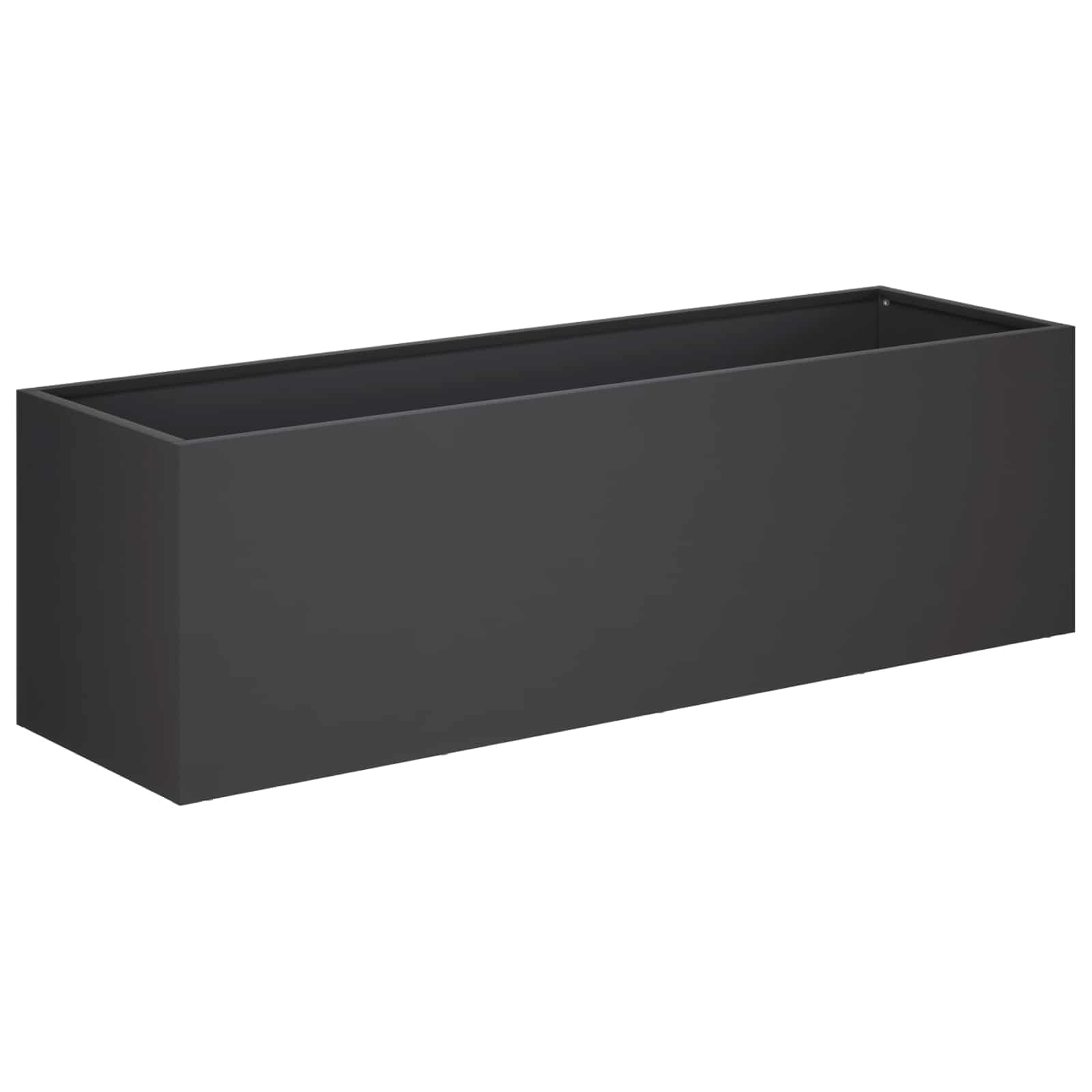 Garden Planter 2 pcs Black 80 x 30 x 30 cm Cold-rolled Steel