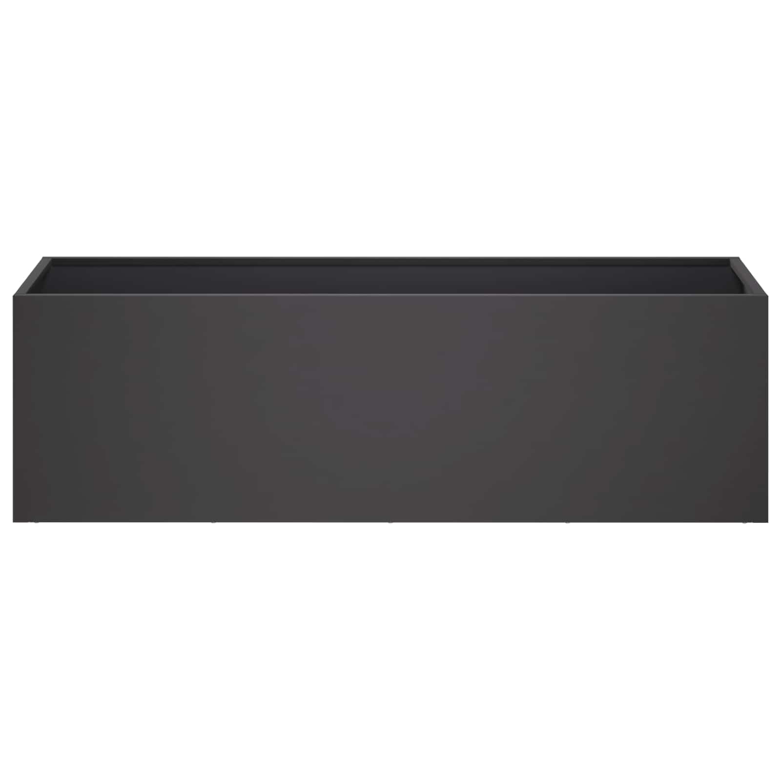 Garden Planter 2 pcs Black 80 x 30 x 30 cm Cold-rolled Steel