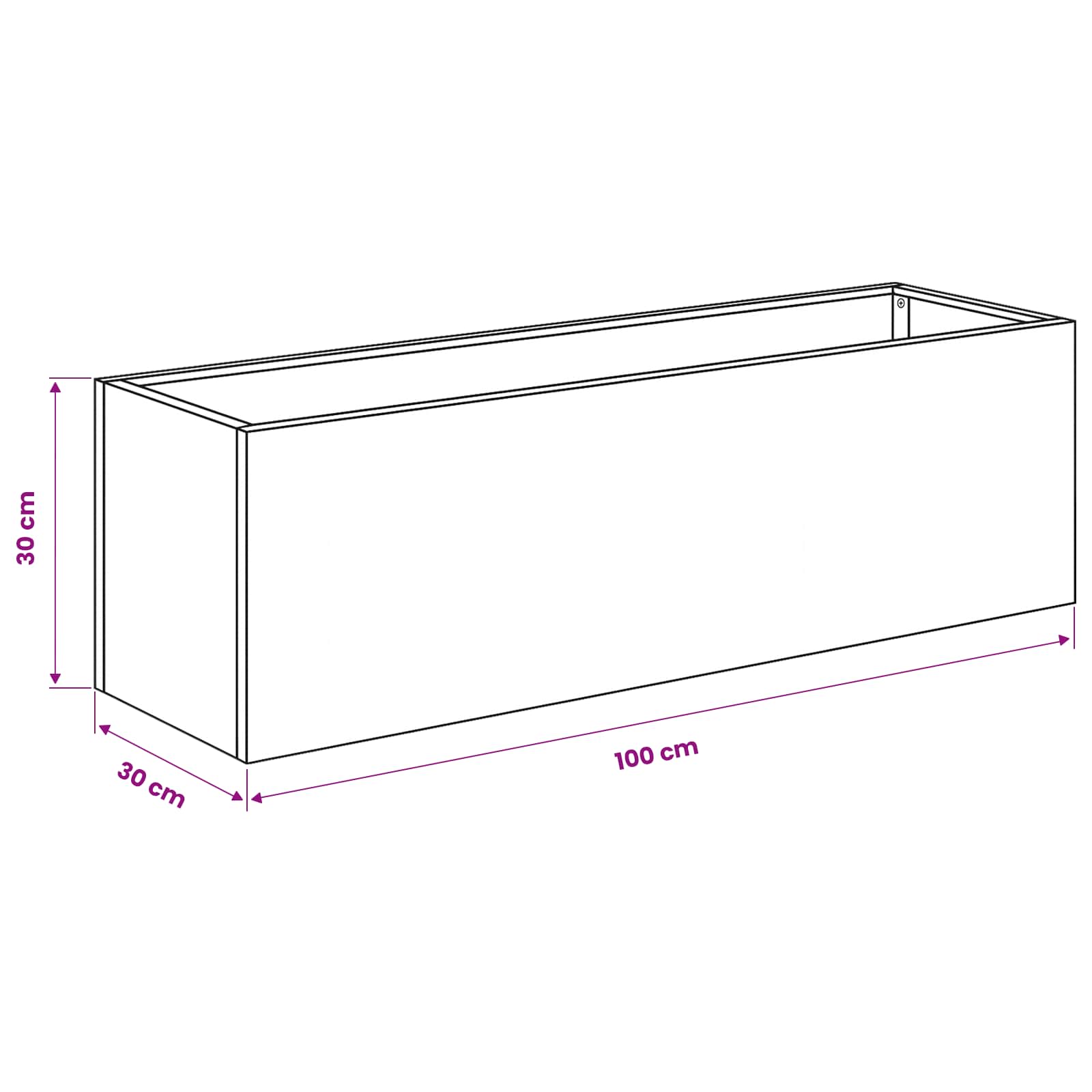 Garden Planter 2 pcs Anthracite 80 x 30 x 30 cm