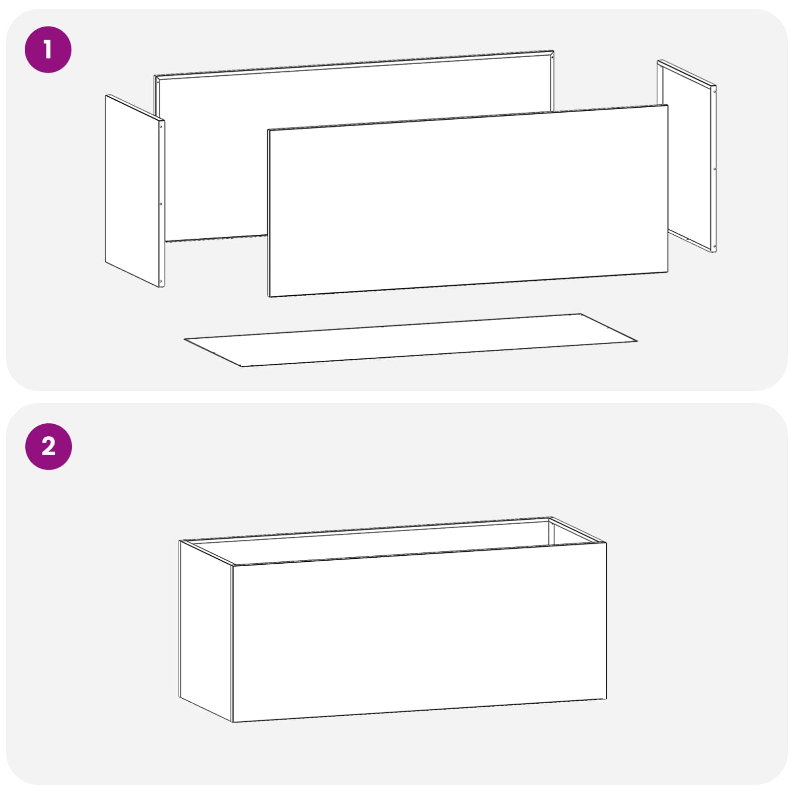 Garden Planter 2 pcs Anthracite 80 x 40 x 40 cm