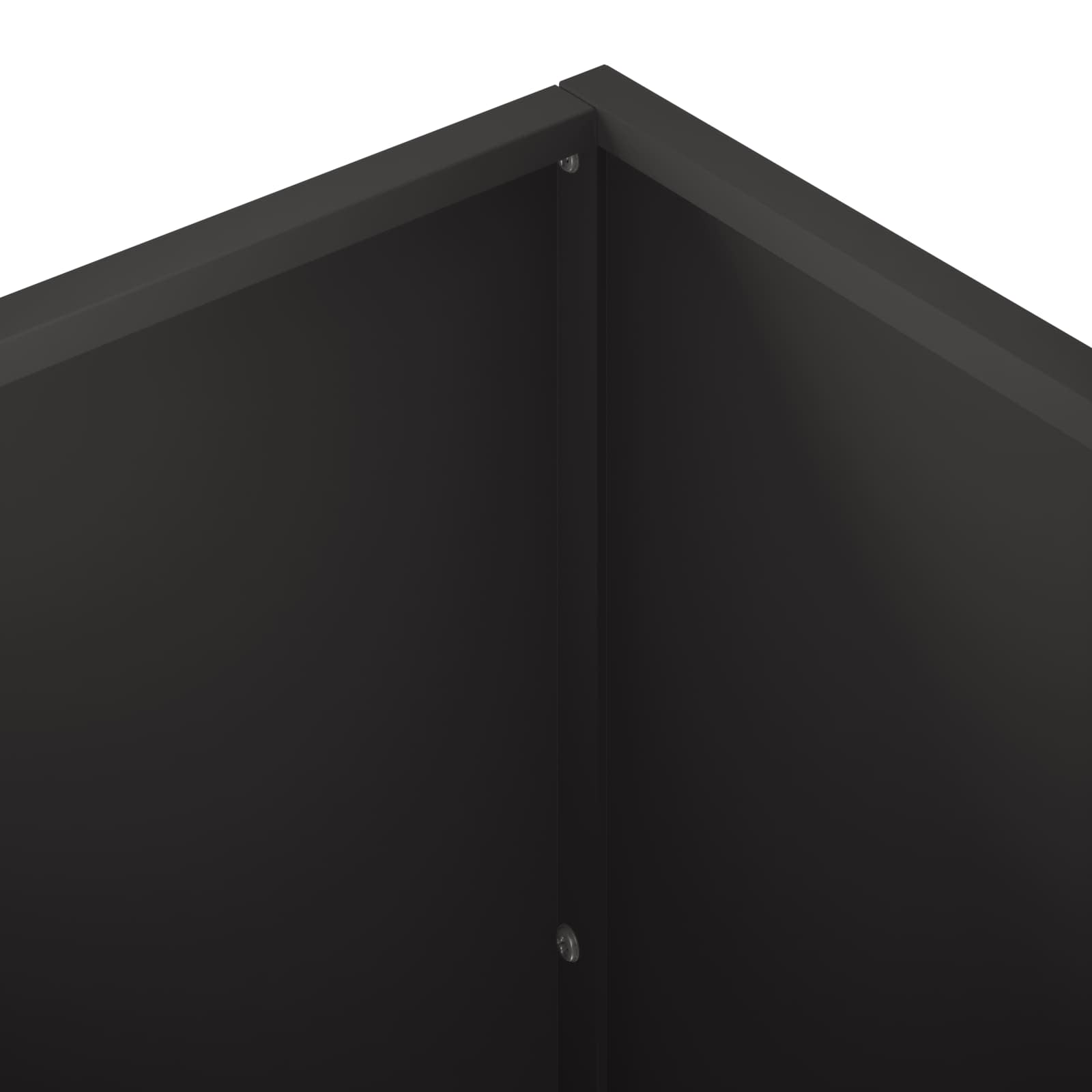 Garden Planter 2 pcs Black 100 x 40 x 40 cm Cold-rolled Steel