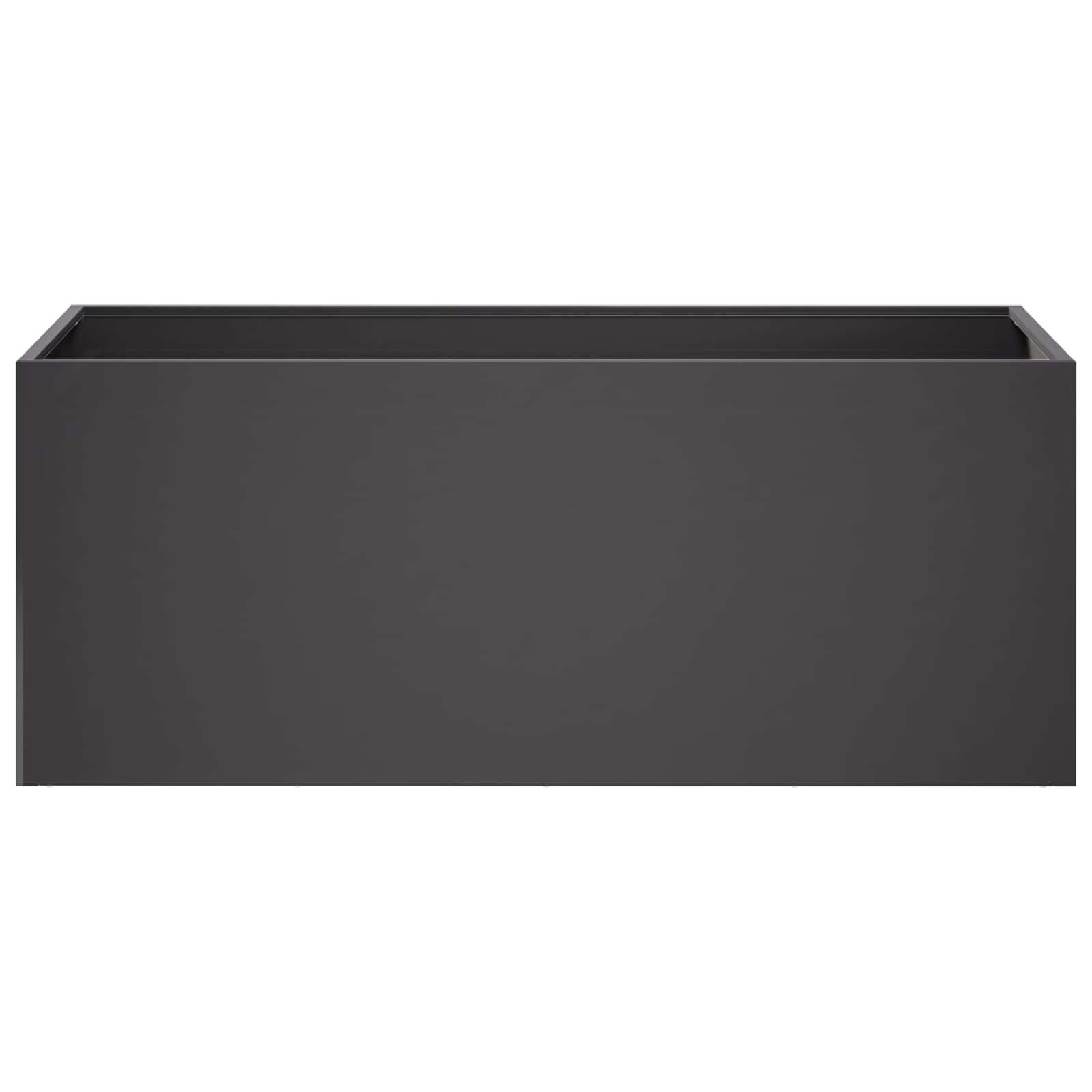 Garden Planter 2 pcs Black 100 x 40 x 40 cm Cold-rolled Steel