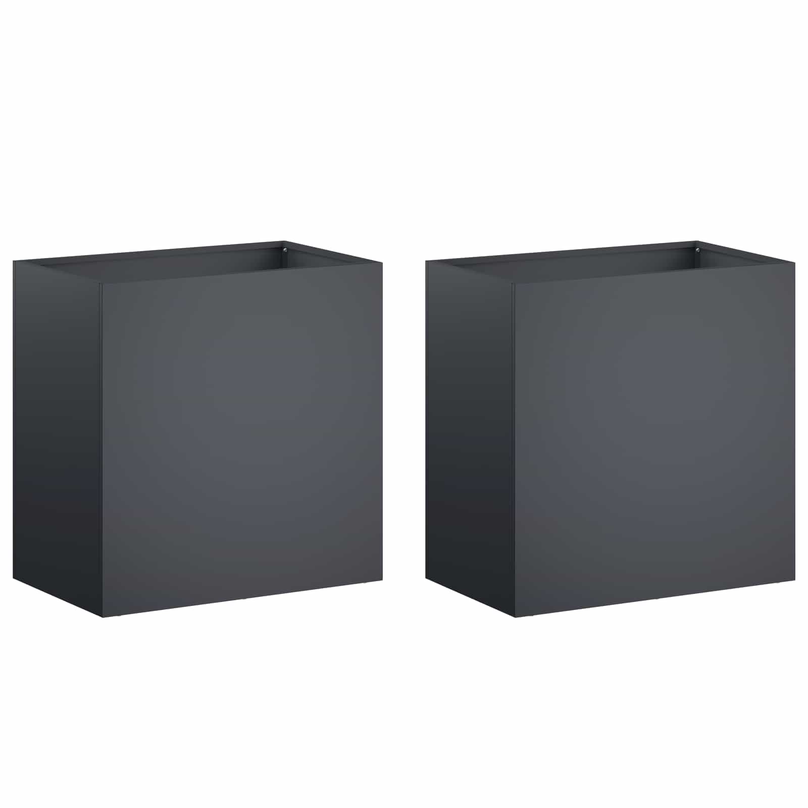 Garden Planter 2 pcs Anthracite 50 x 30 x 40 cm